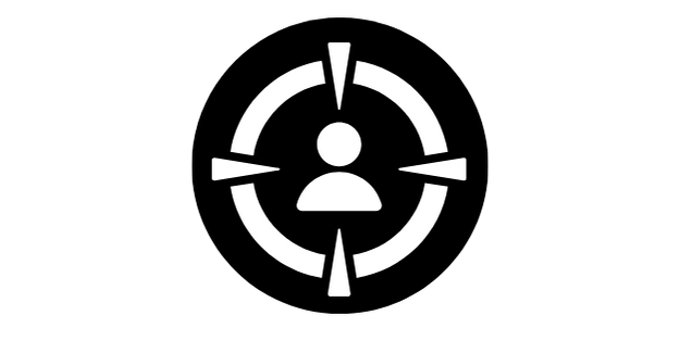 Icon of a person inside a target or crosshairs