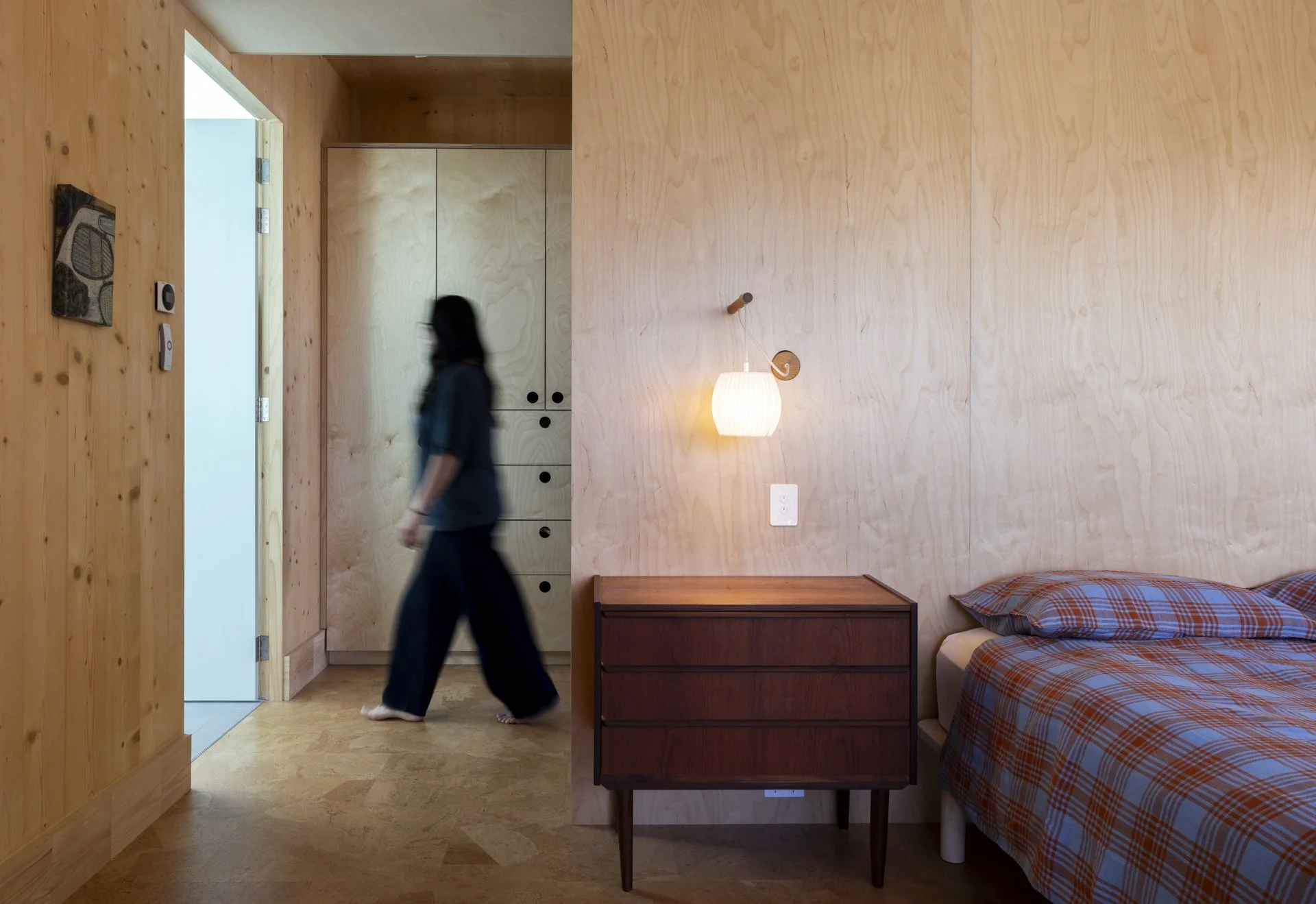 Natural finishes in CLT Canopy house by Stillspace Architecture