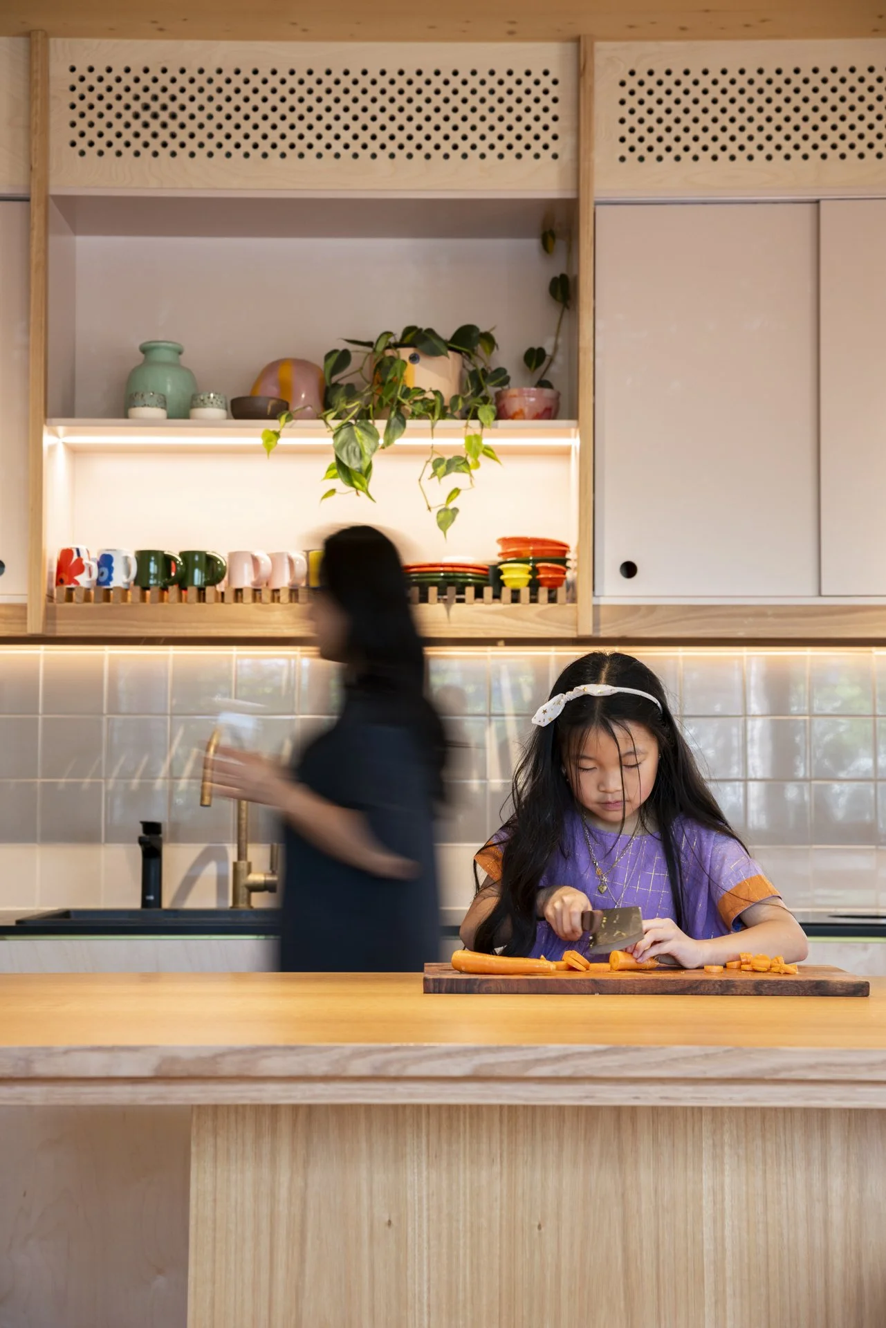 Interior and timber kitchen 