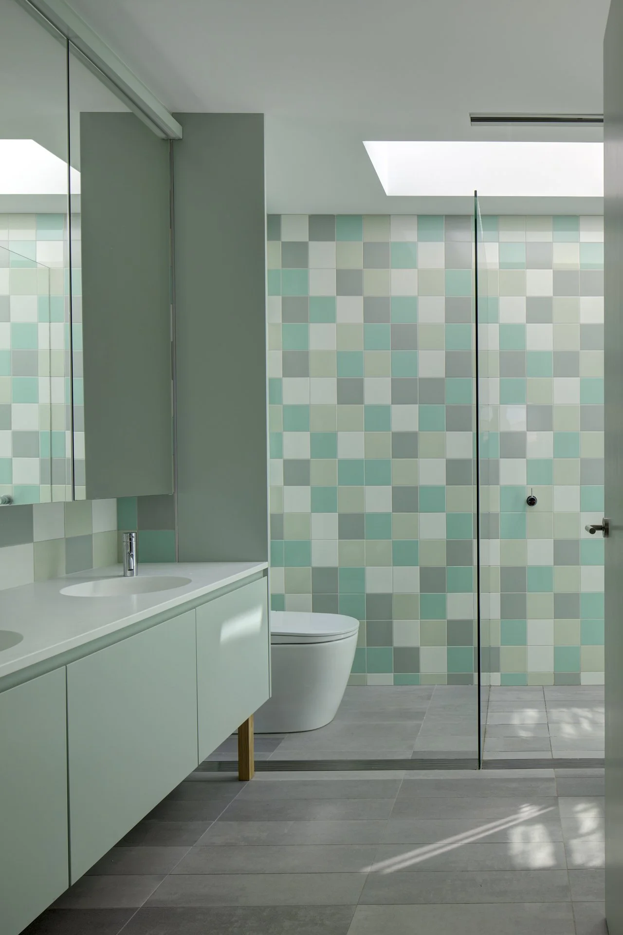 Eucalyptus inspired colours for the ensuite 