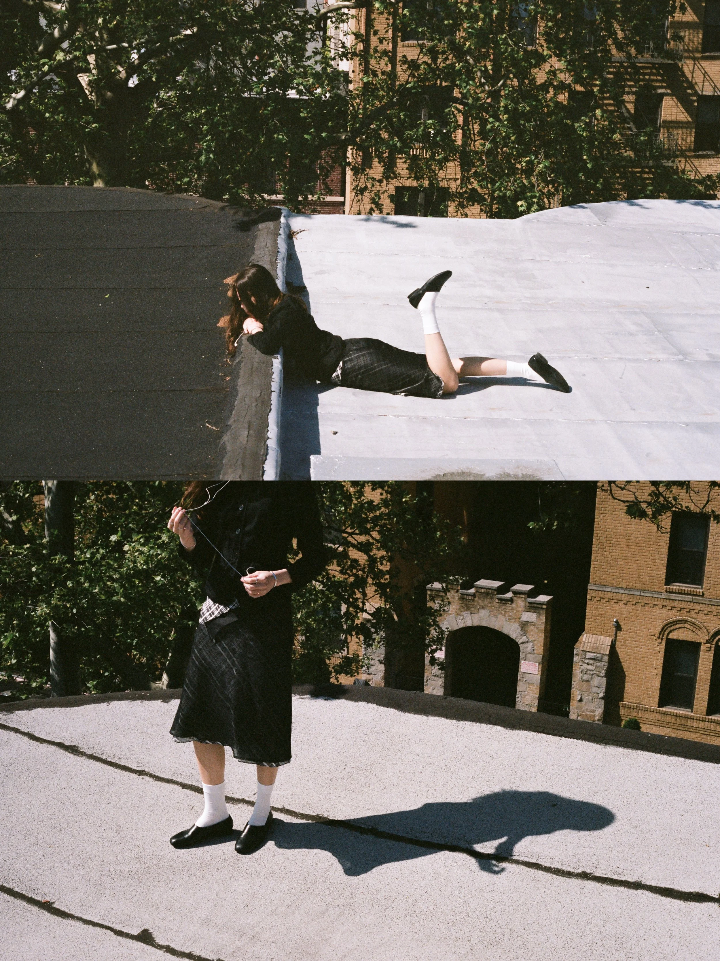BIAS-CUT LAYERED SKIRT