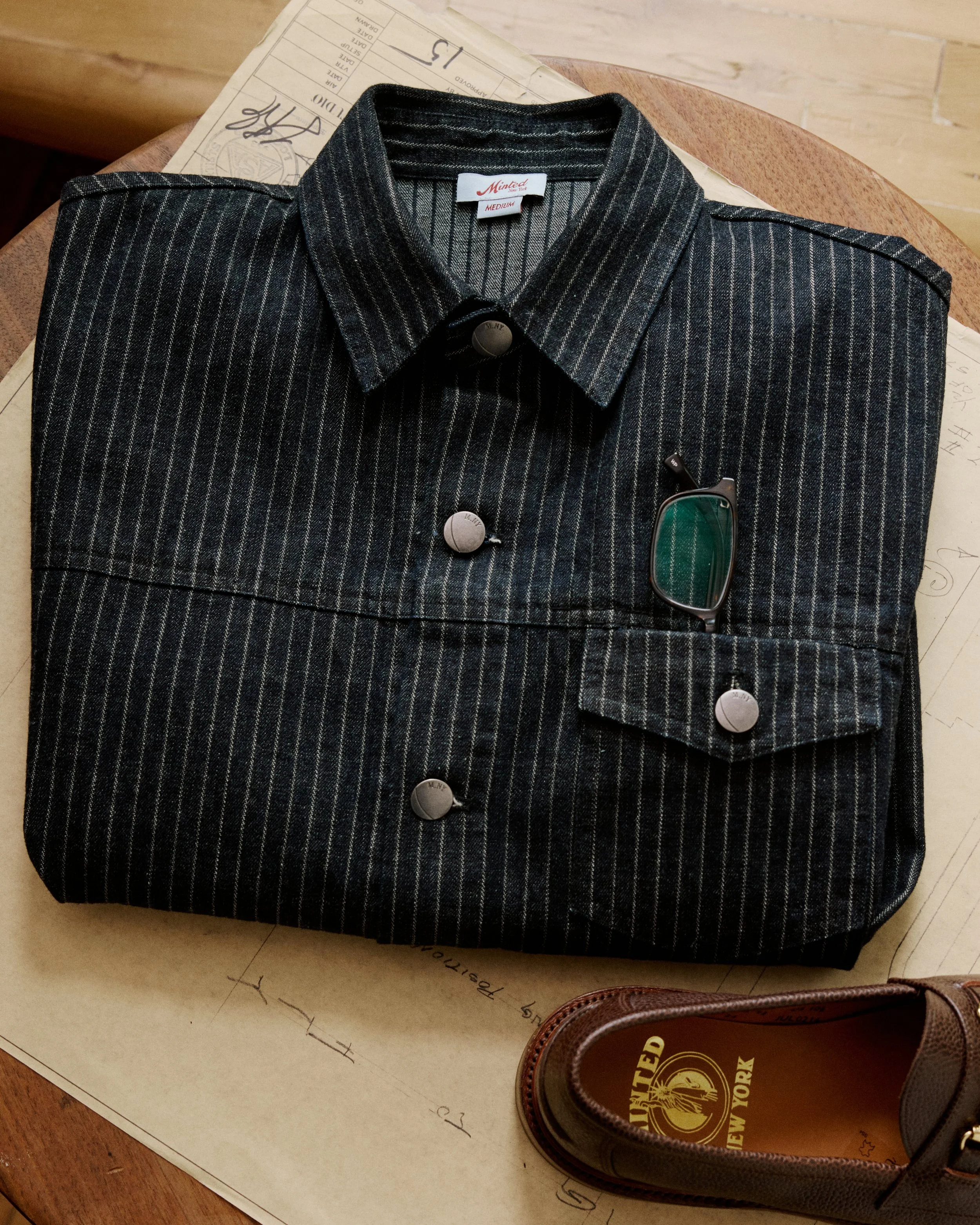 PINSTRIPE DENIM JACKET / 2025