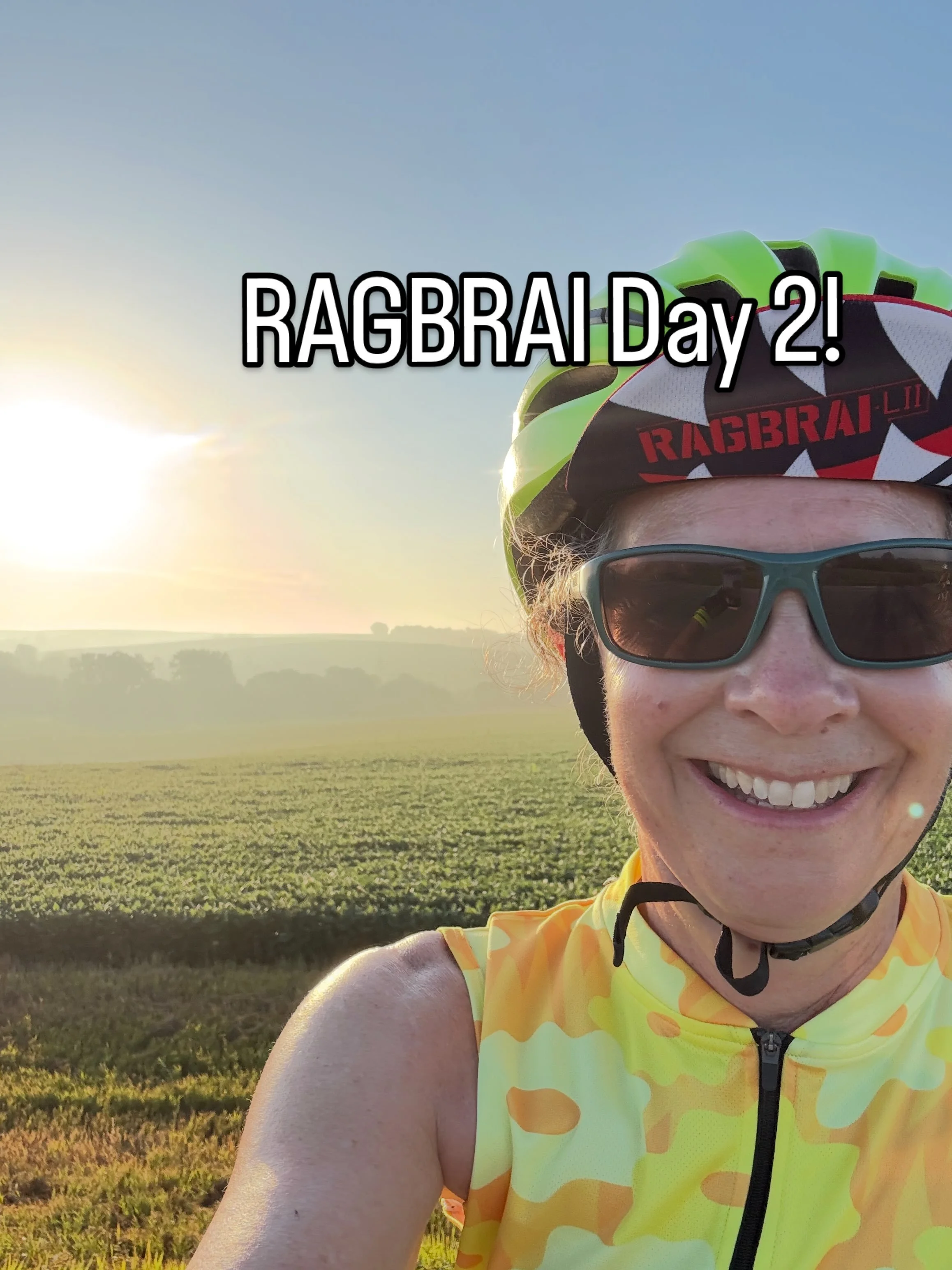 It was a hot one! The goal of the ride was strictly to stay hydrated and to get to the final town, Guthrie Center, safely.
 
temperatures were upper 90s by early afternoon and this Vermont girl felt mighty toasty.

All of the volunteers and vendors d