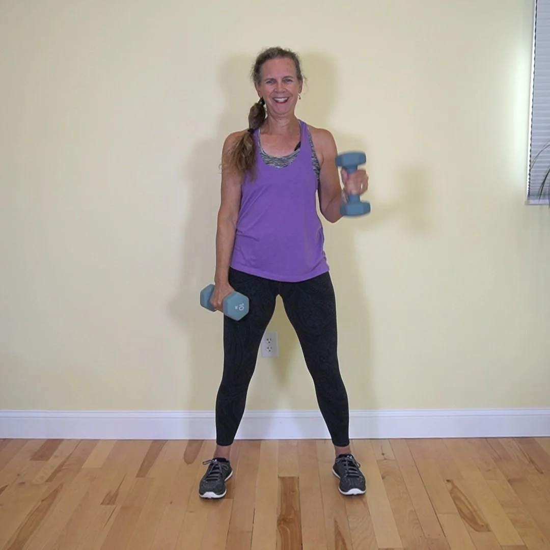 Just a few random shots from my Strong Women, Strong Bones classes.

Variety is good, consistency is best. 

It doesn't matter which weights you are working with; it just matters that you are doing something with intention.

I would love to welcome a