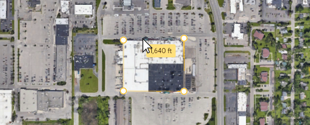 Measuring out the linear ft of a commercial building