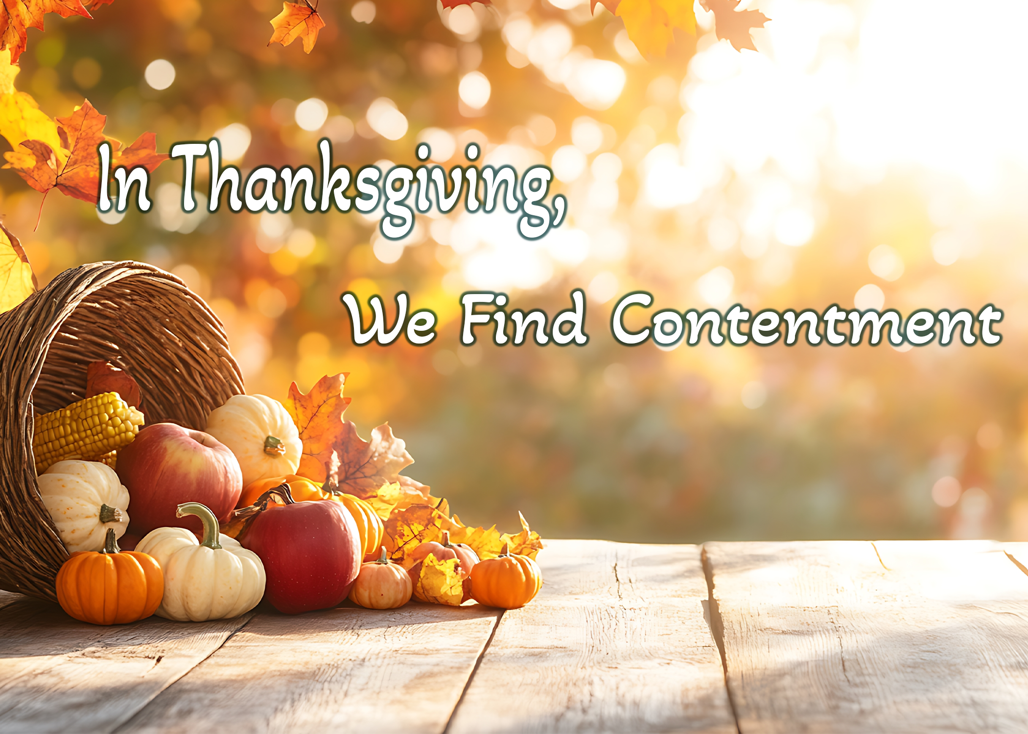 In Thanksgiving, We Find Contentment