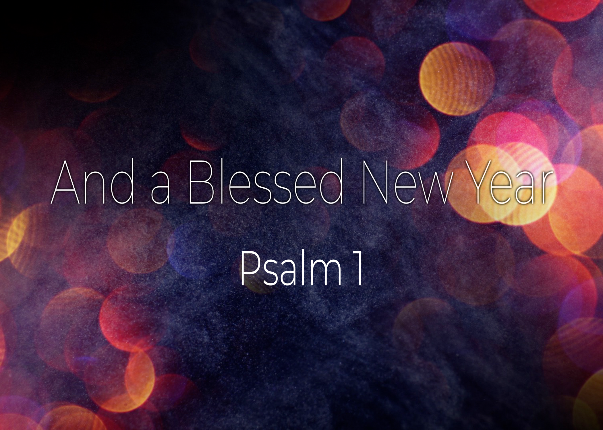 And a Blessed New Year!