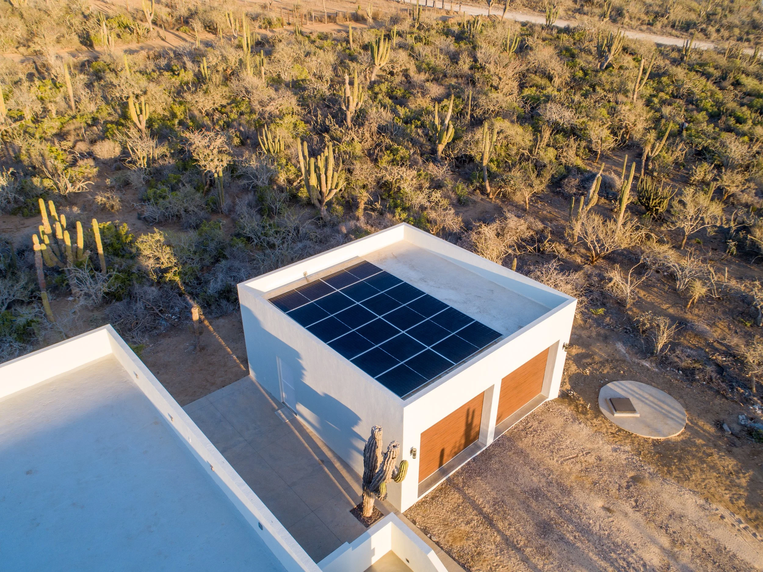 PROJECT 1: Solar panels mounted to existing bodega.