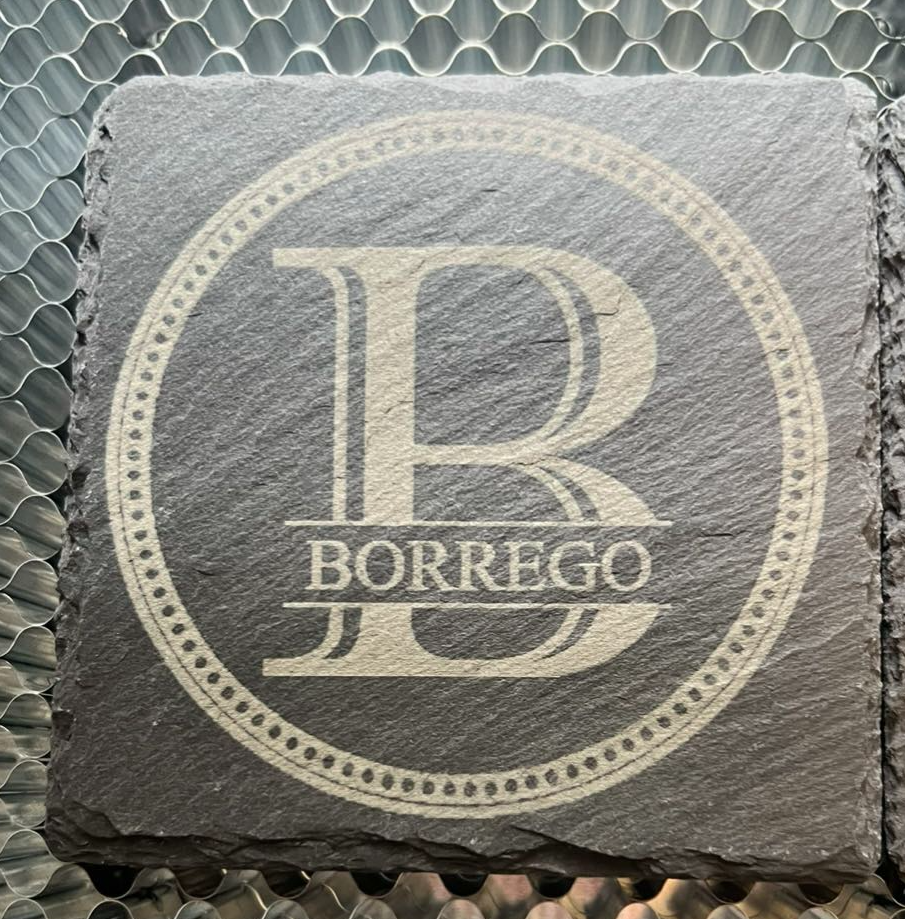 Monogram Slated Coasters - Indoor/Outdoor