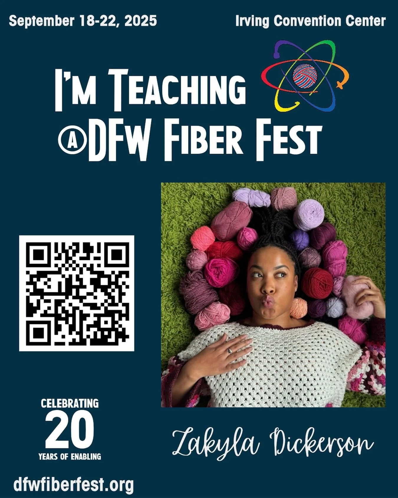 I&rsquo;m teaching at DFW Fiber Fest! Y&rsquo;all I&rsquo;m so excited!! Am I currently stressing about my last minute outfit?? Absolutely! So to all the folks that believe in me when I put myself in these situations I need that energy again! 

What 
