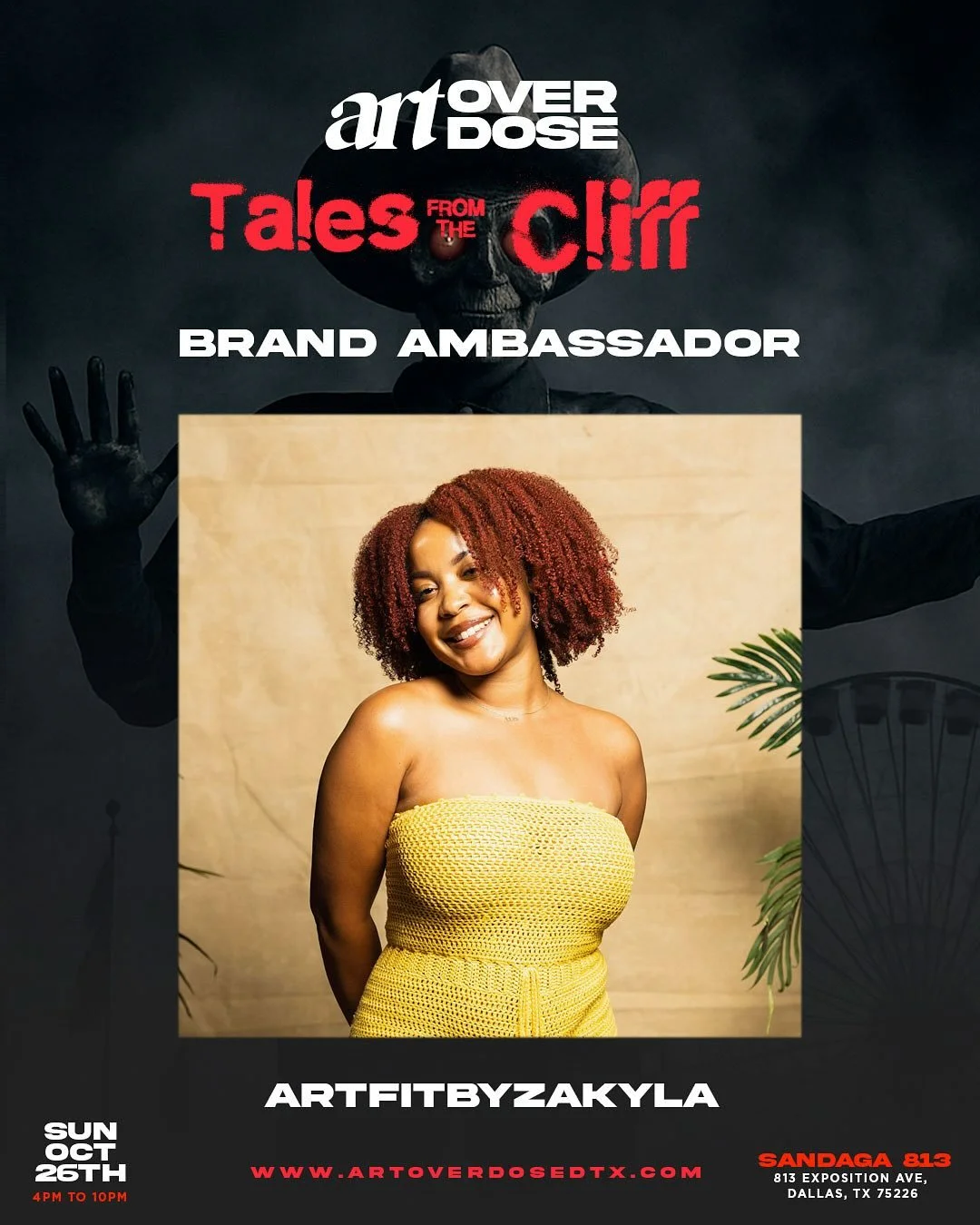 It&rsquo;s that timeeeee! Art Overdose DTX is happening Sunday, October 26! The theme is Tales from the Cliff! If you rep the hood make sure you show up for it too! Come tell your story 👻

Ticket link in my bio 😉

I&rsquo;m not a vendor but I will 
