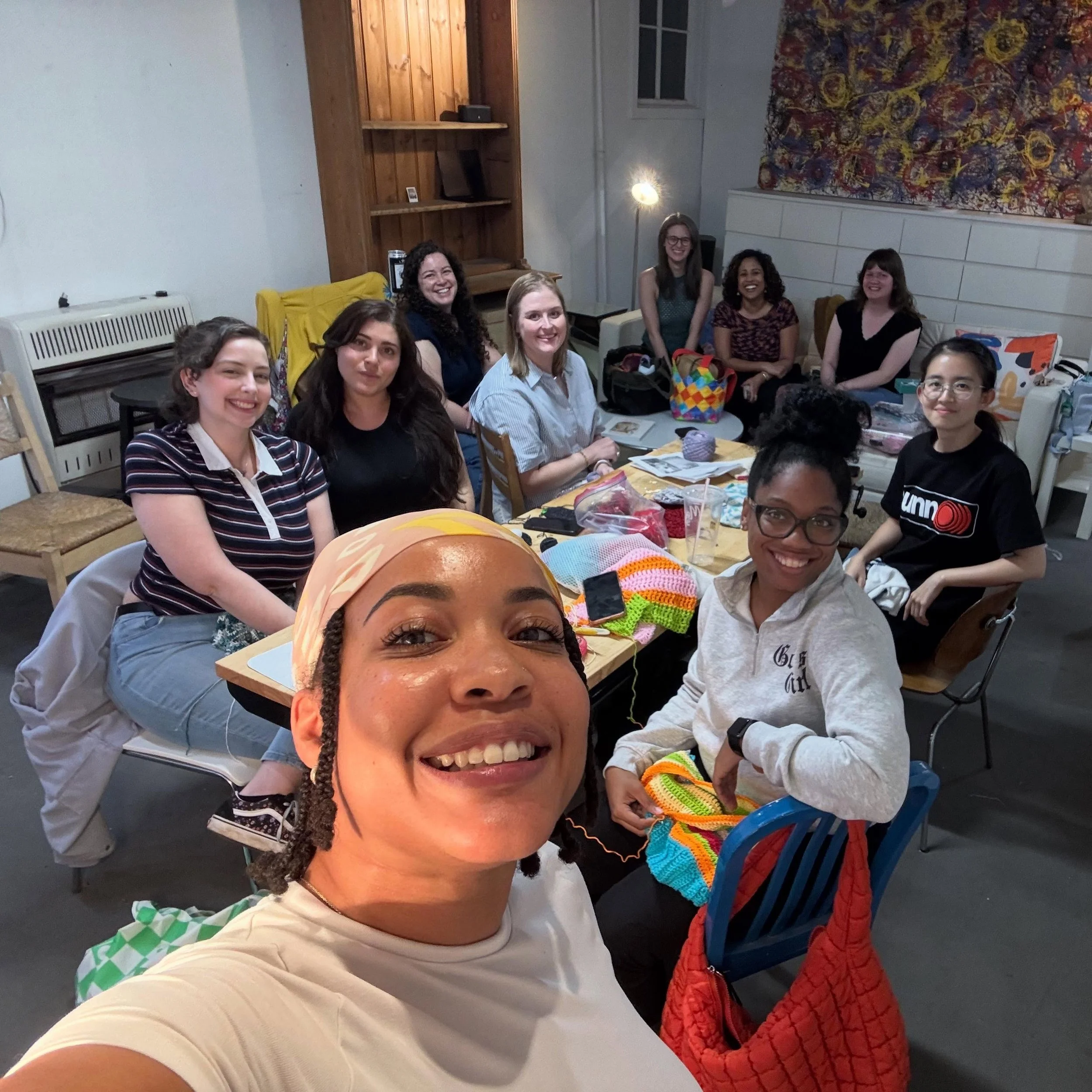 Happy faces from last month&rsquo;s craft night! I look forward to seeing you all tomorrow! 

#craftnight #crochet #artfitbyzakyla #dallascrafts #thirdspace
