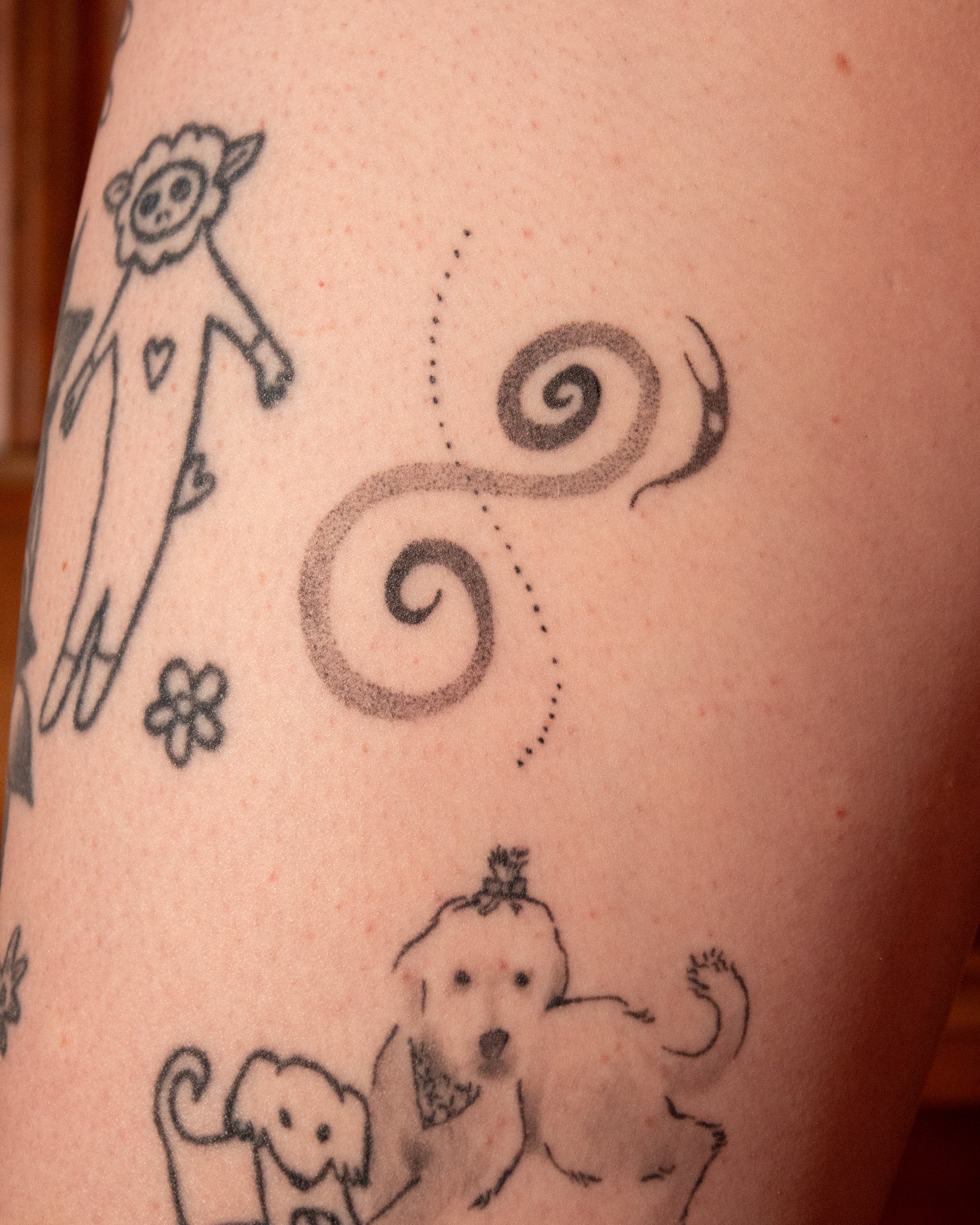 Hand-poke exploration (2026) - Healed, 1 month (witha light touch-up)