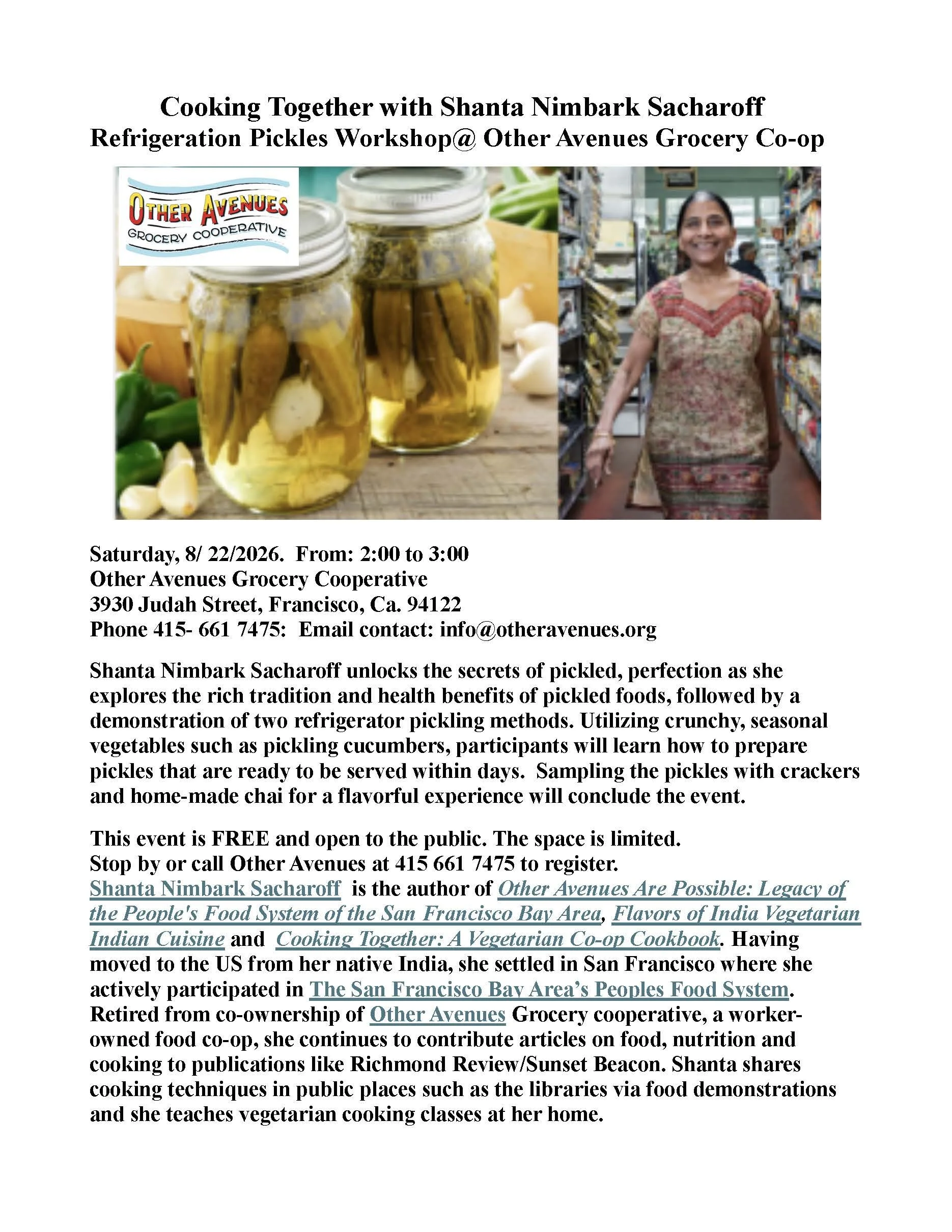 Making Refrigerator Pickles at Other Avenues with Shanta