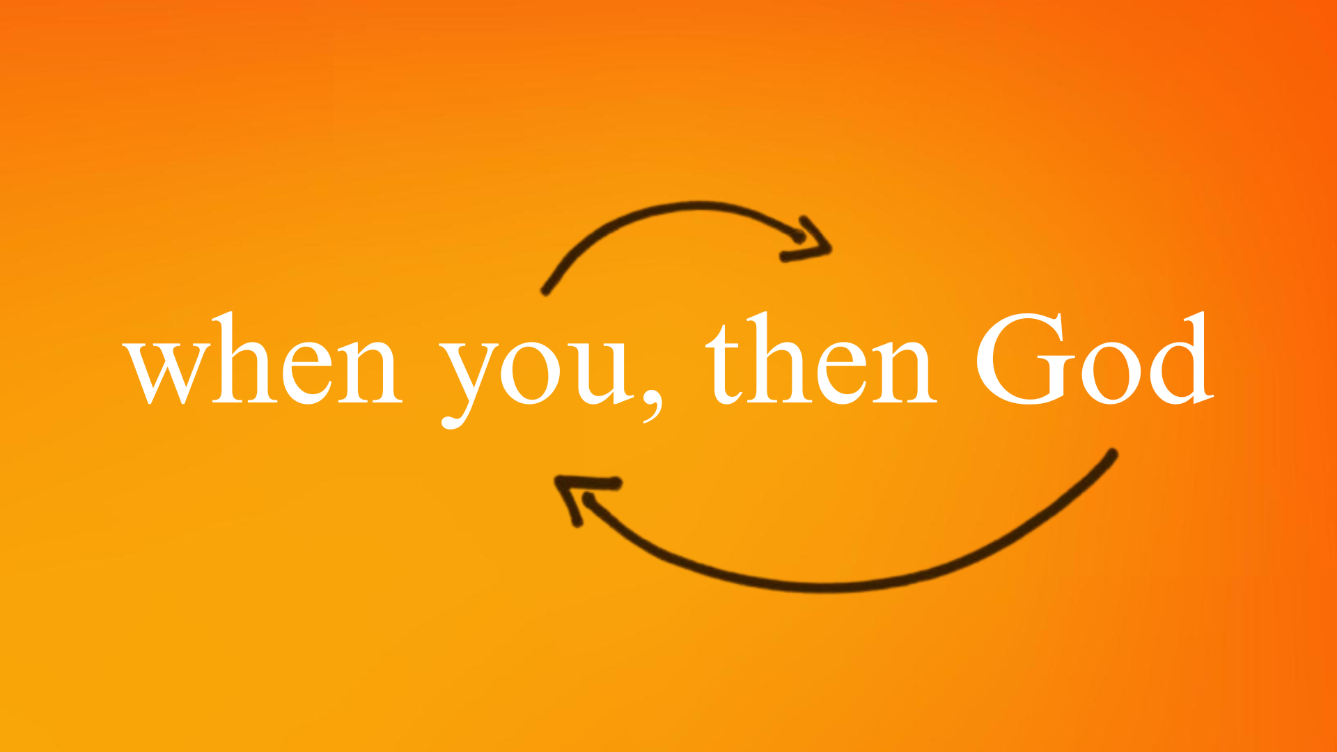 when you, then God: When You Walk with Jesus…