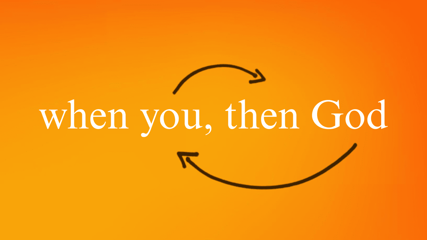 when you, then God: When You Walk with Jesus...