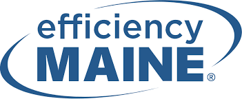 Efficiency Maine logo with blue text and an oval swoosh.