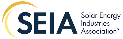 SEIA logo with gold swoosh and navy text for Solar Energy Industries Association
