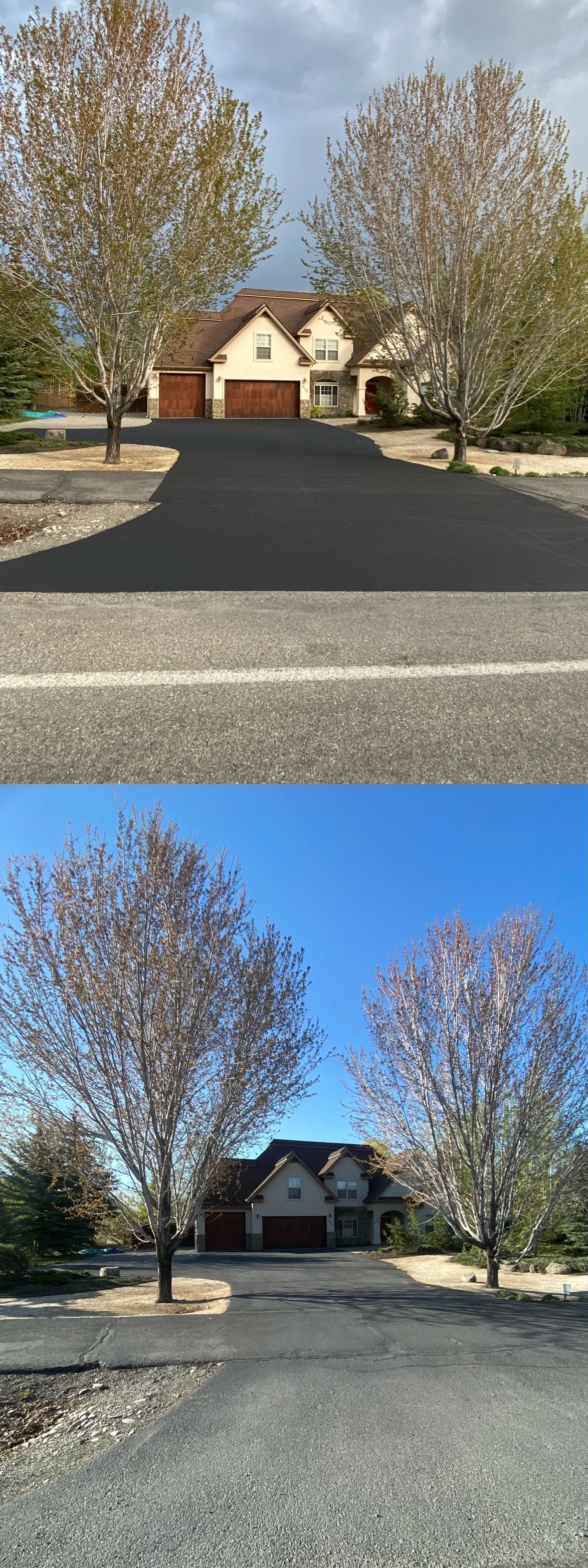 Asphalt driveway sealcoating 