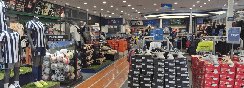 Inside the Marathon Miraflores sports store