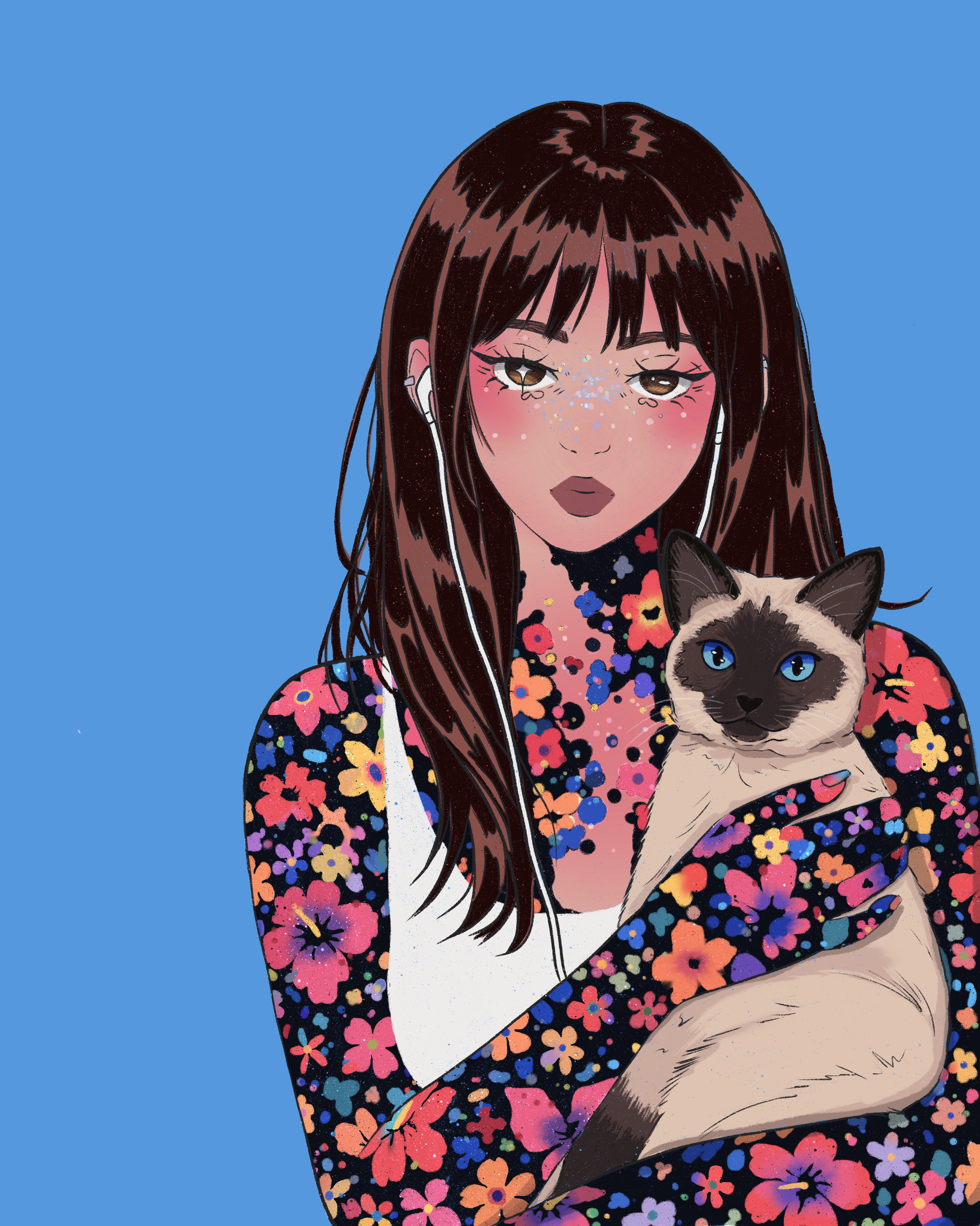 A Girl and Her Cat