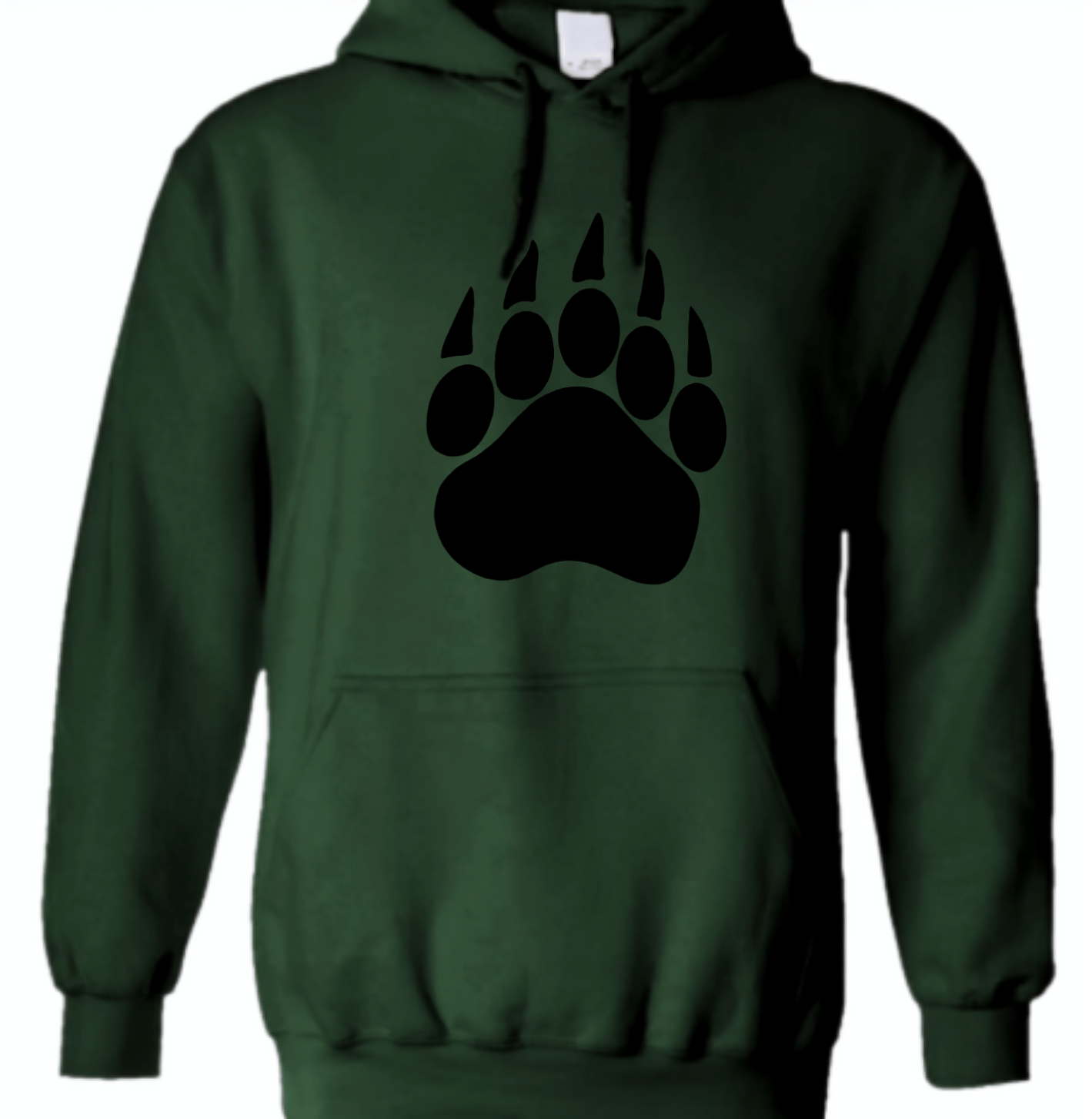 Forest Green Black Bear Claw Hoodie.png