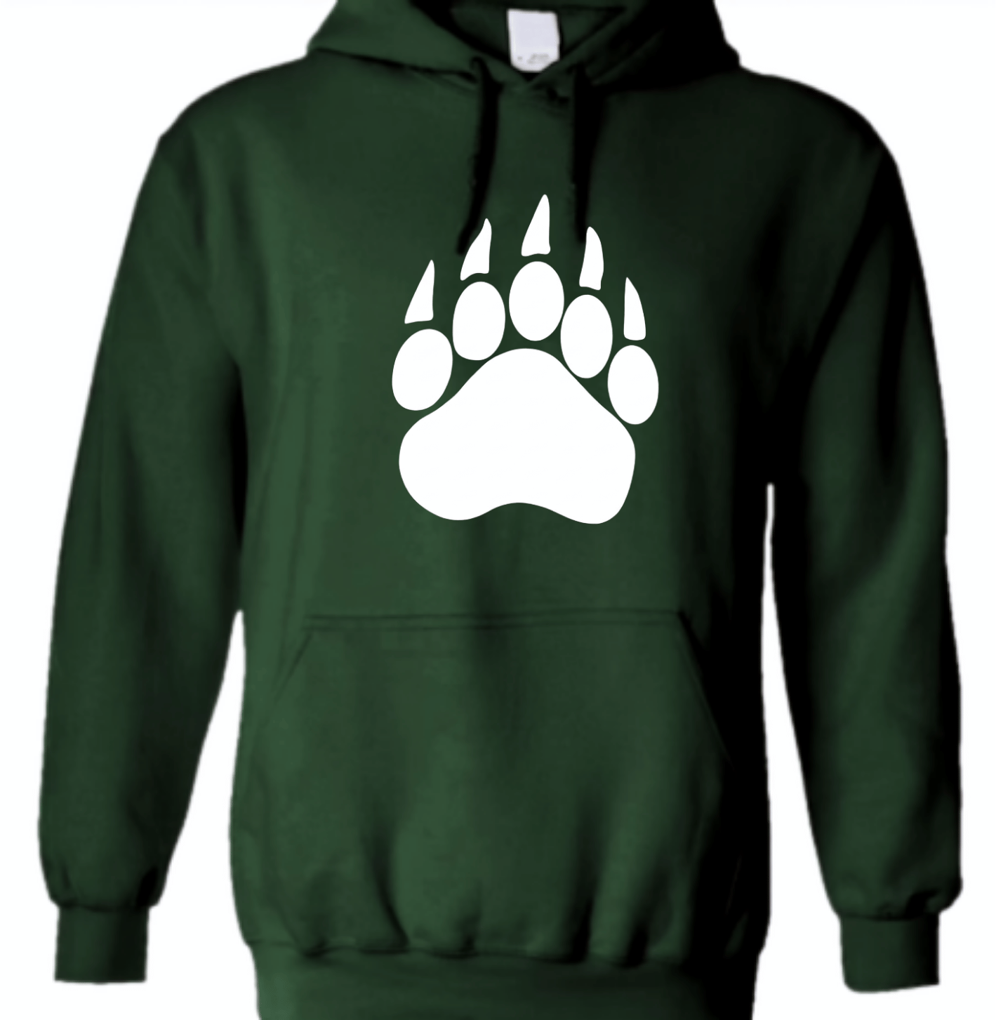 Forest Green White Bear Claw Hoodie.png
