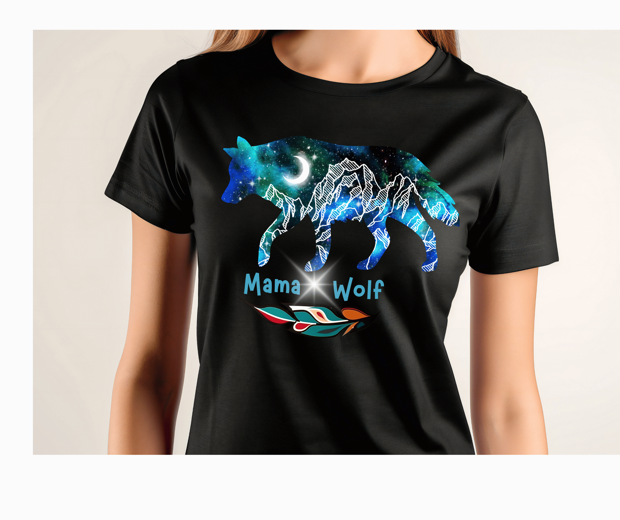 Mama Wolf Galaxy T-Shirt