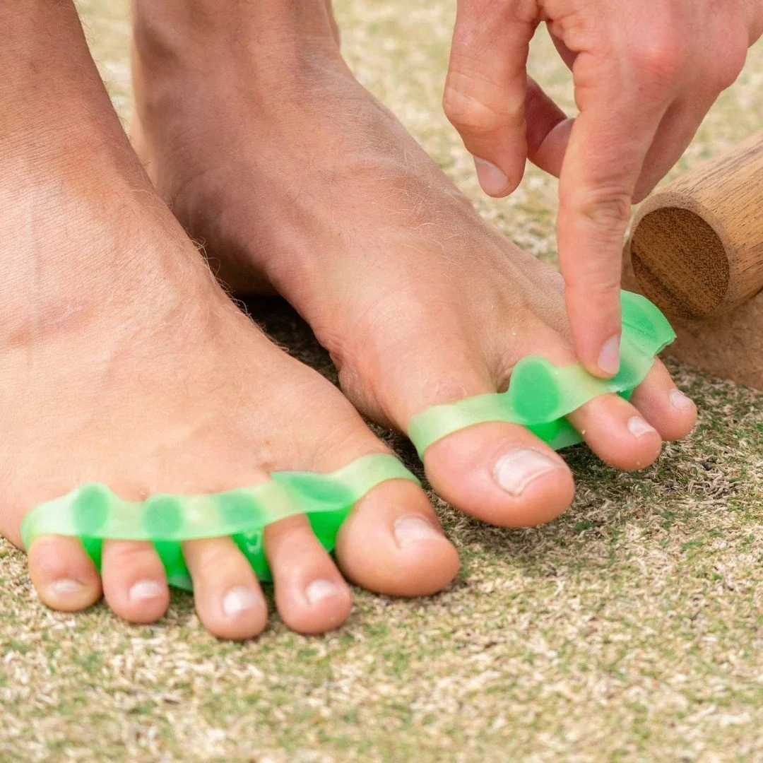 Toe spacers used to align toes, relieve pressure, and improve foot posture for better balance and comfort.