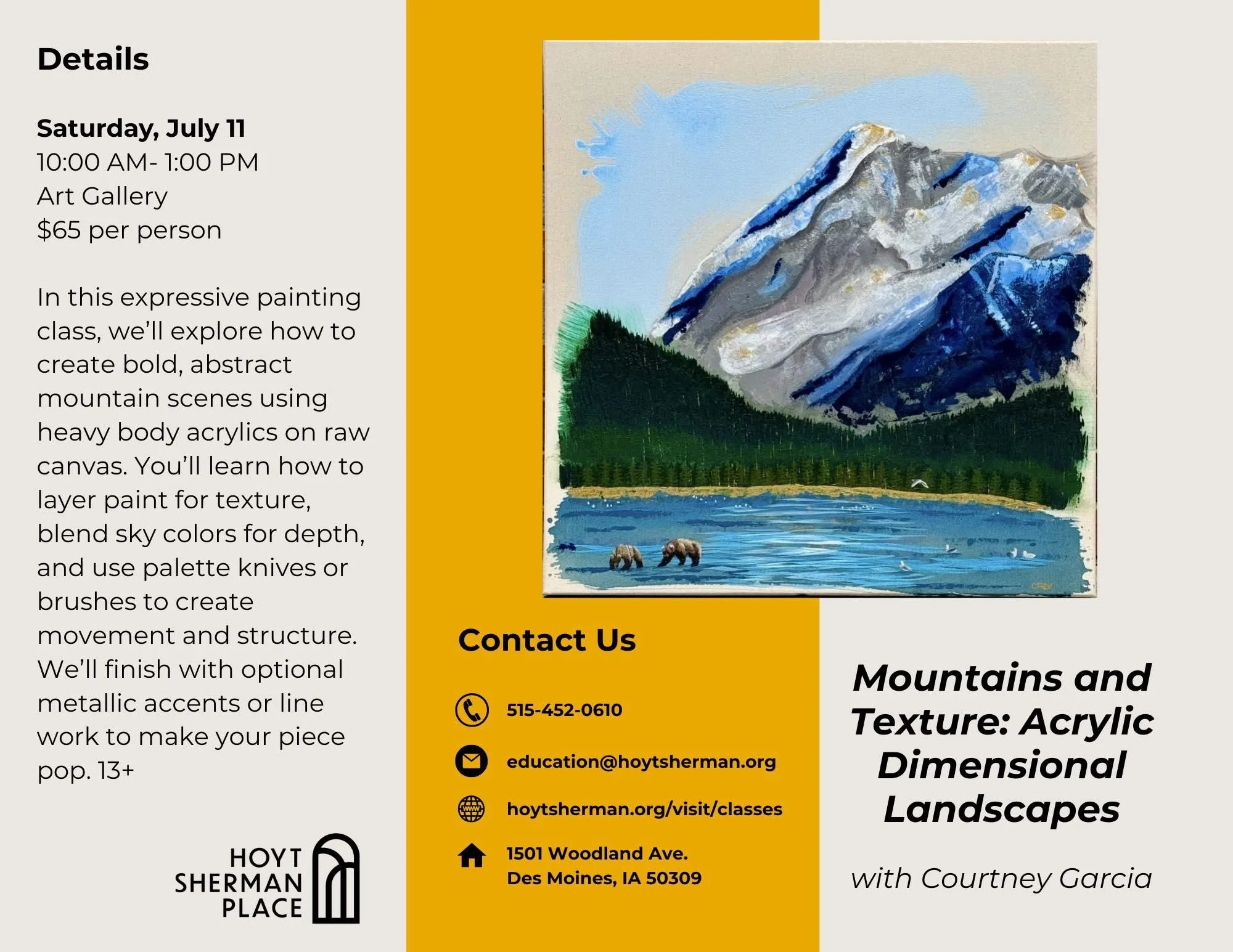 CLASS: Mountains and Texture: Acrylic Dimensional Landscapes