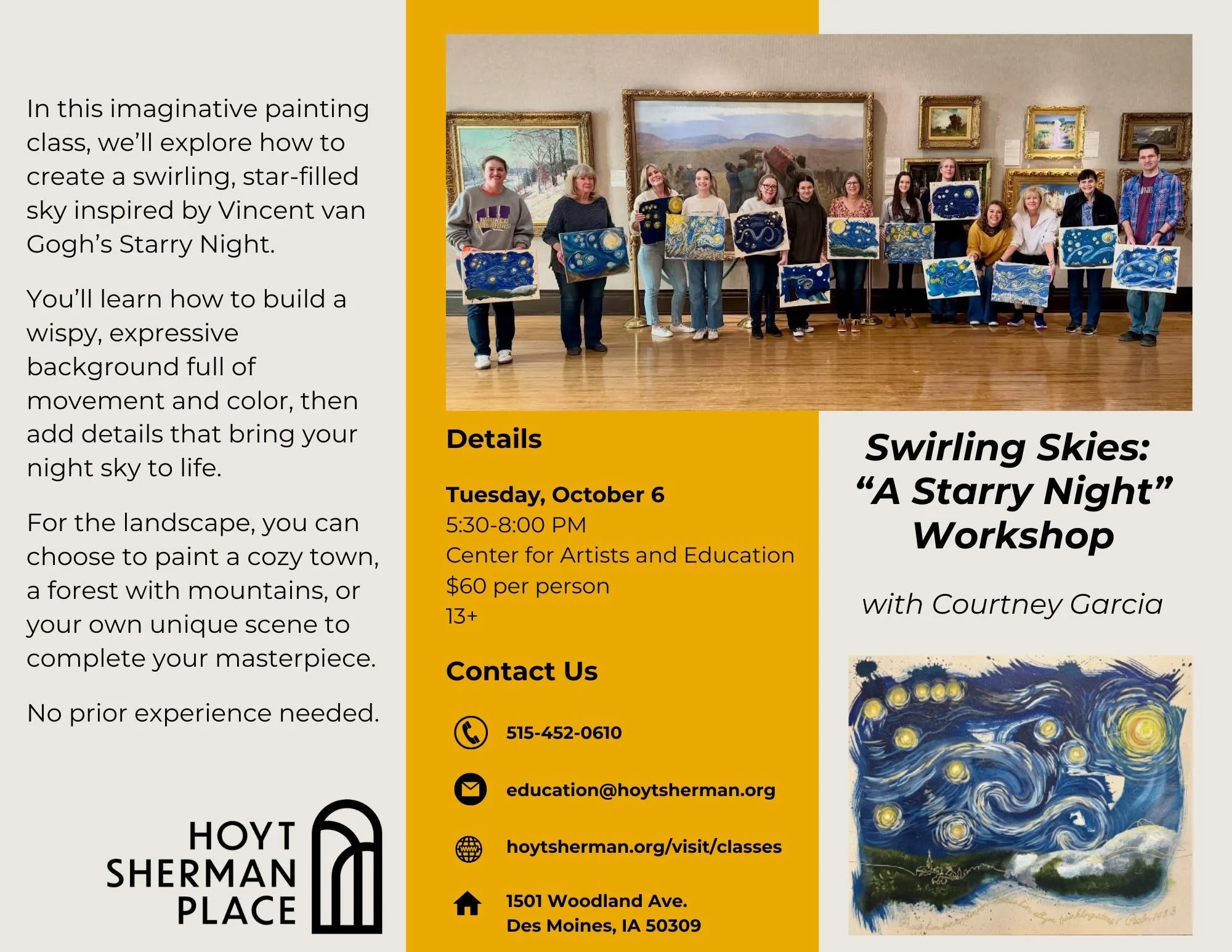 CLASS: Swirling Skies: “A Starry Night” Workshop