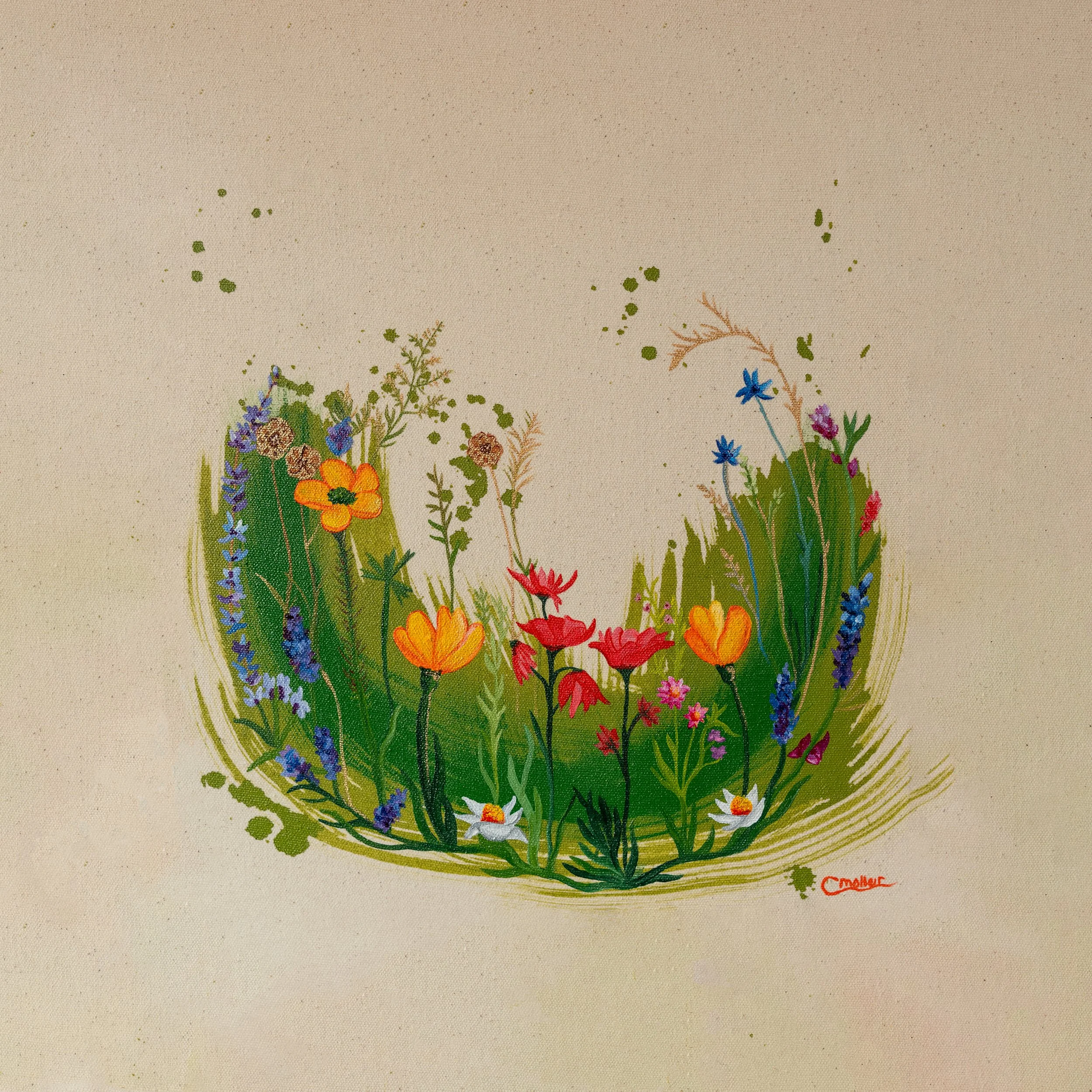 flowers of the field gold matting 12x12.jpg