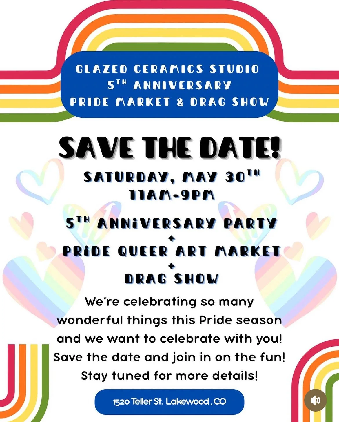 Glazed Ceramic Studio Pride - 5 Year Anniversary