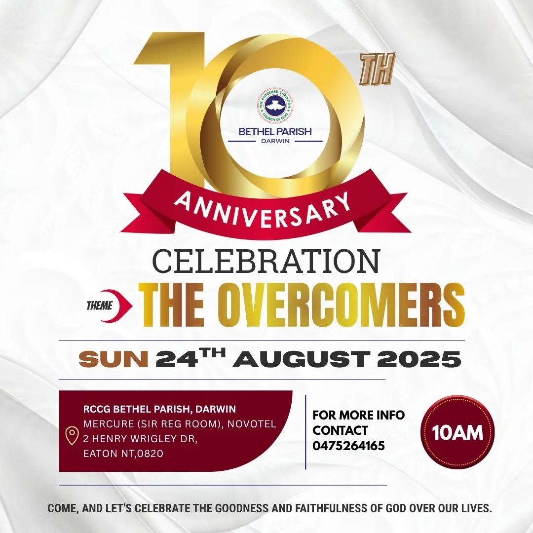 Bethel Parish Darwin is 10!!!