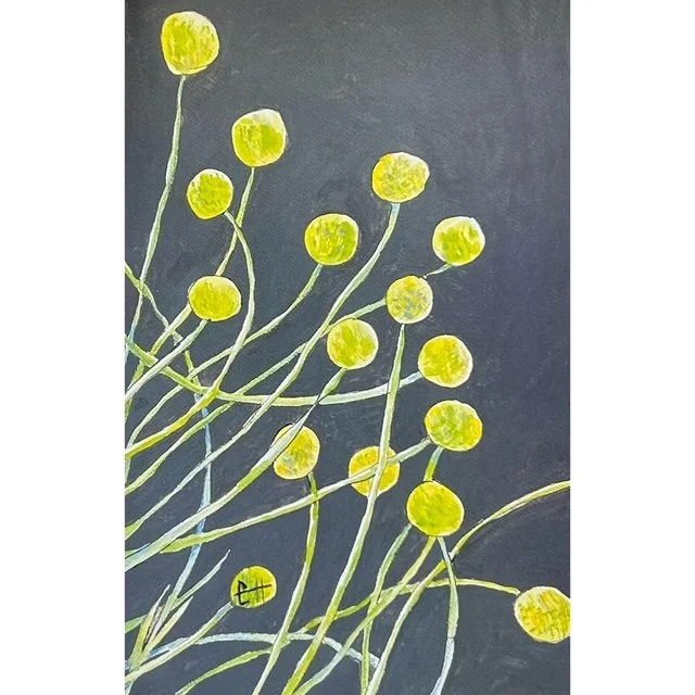 Billy Buttons Art Card