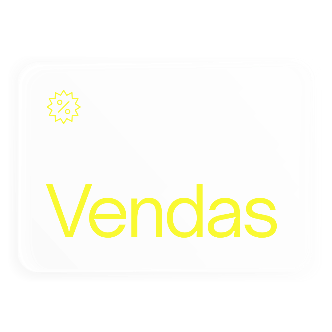 Elemento da página com ícone de oferta escrito "Vendas"