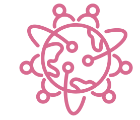 a graphic of the world with interconnecting nodes, signigying accont based strategy and positioning