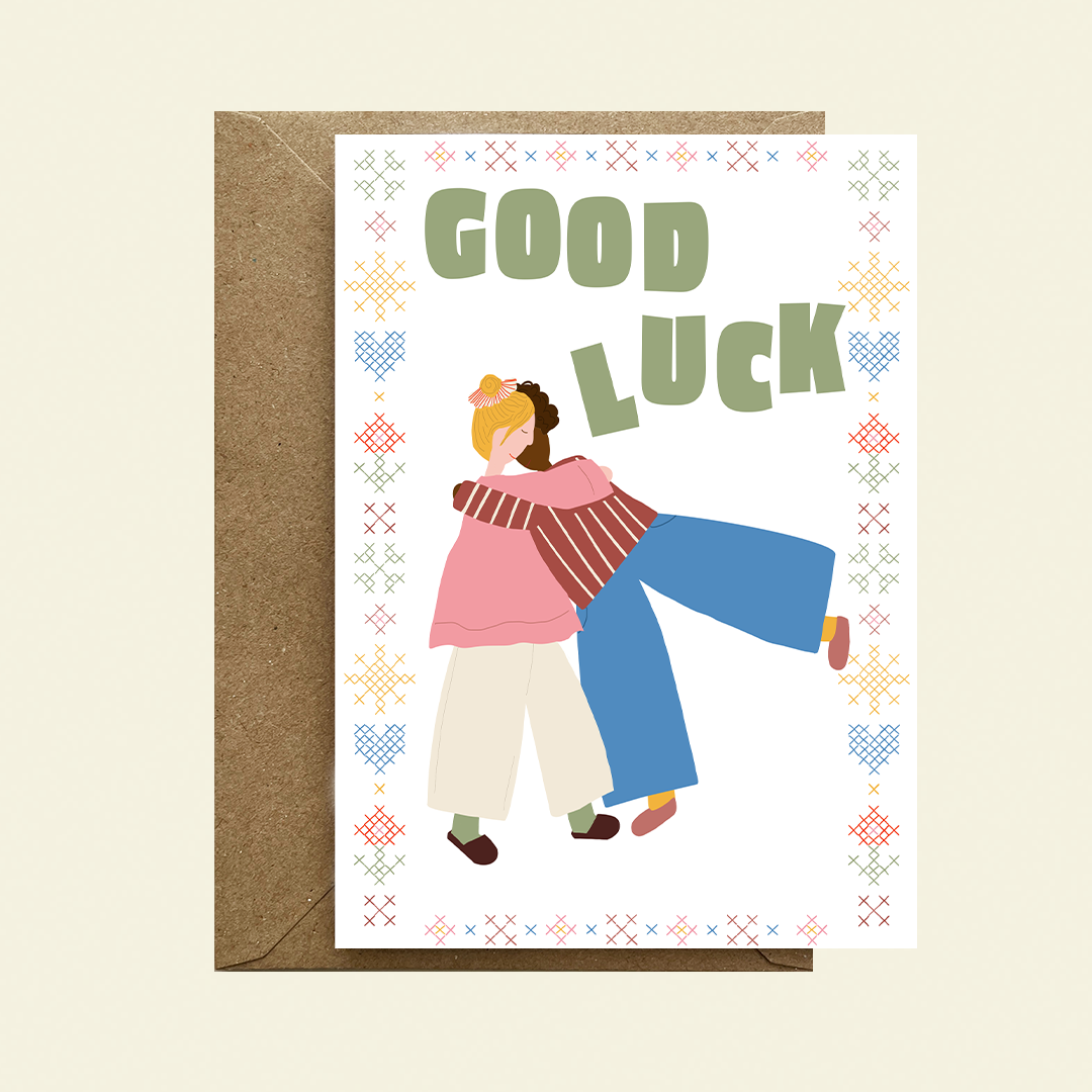 Good Luck Cross Stitch Print Card