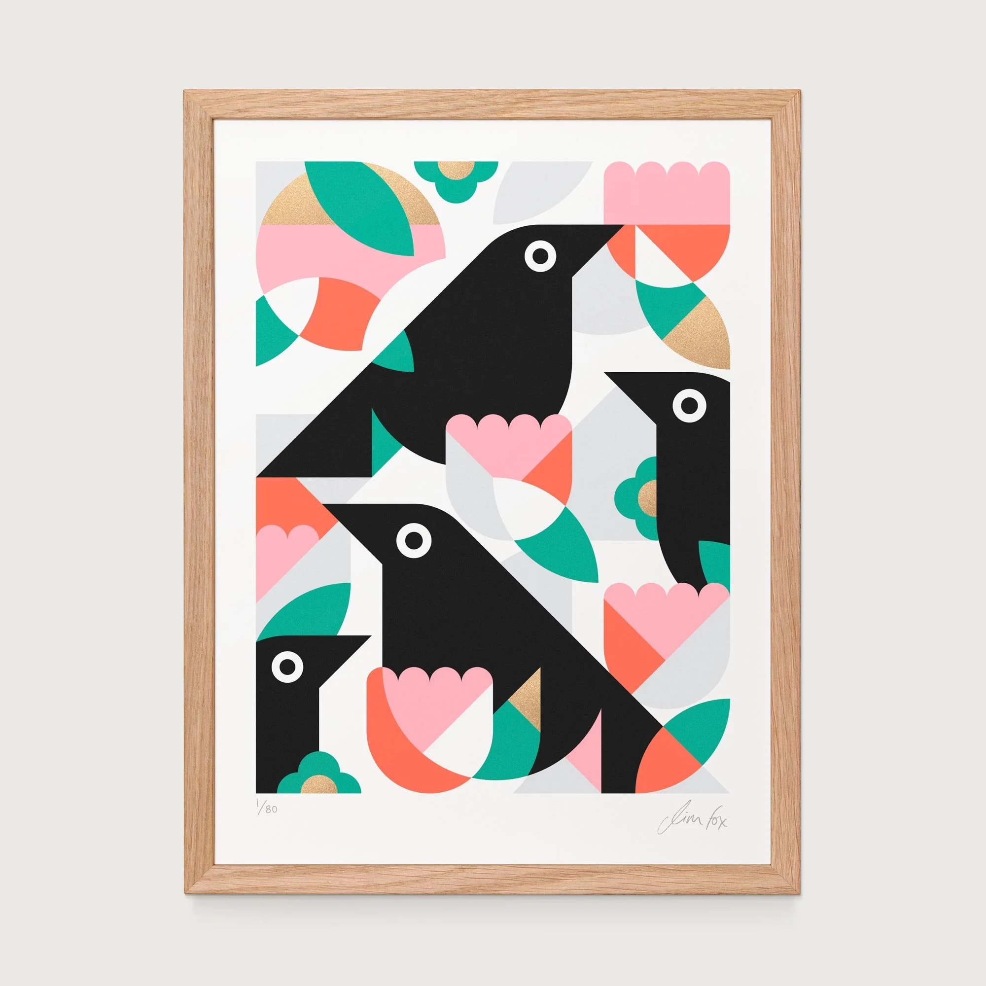 jim_fox_artist_print_31_Four-Blackbirds_on_wall.jpg