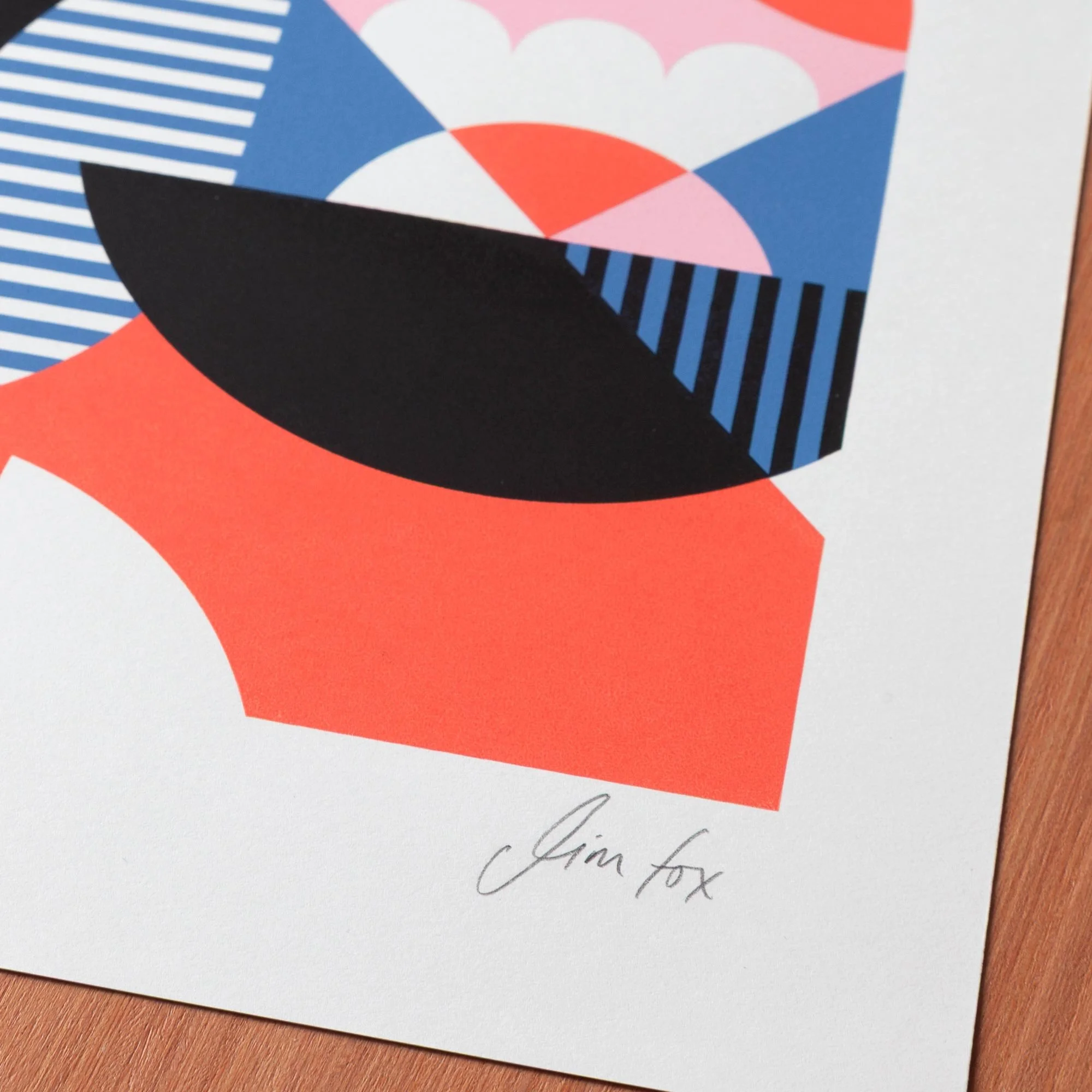 Screen print of 2 Diving Swallows by artist Jim Fox