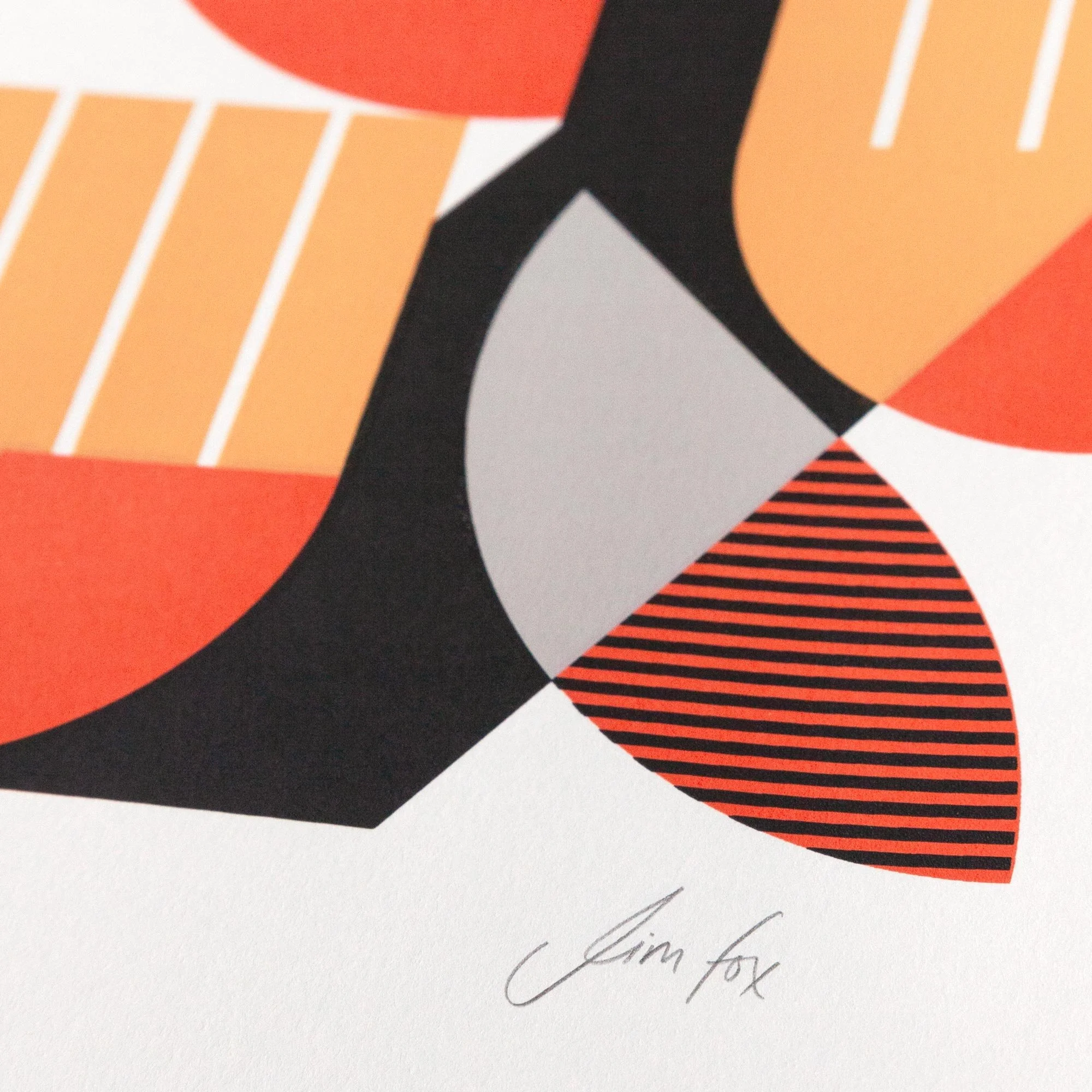 Screen print of Woman With Dove by artist Jim Fox