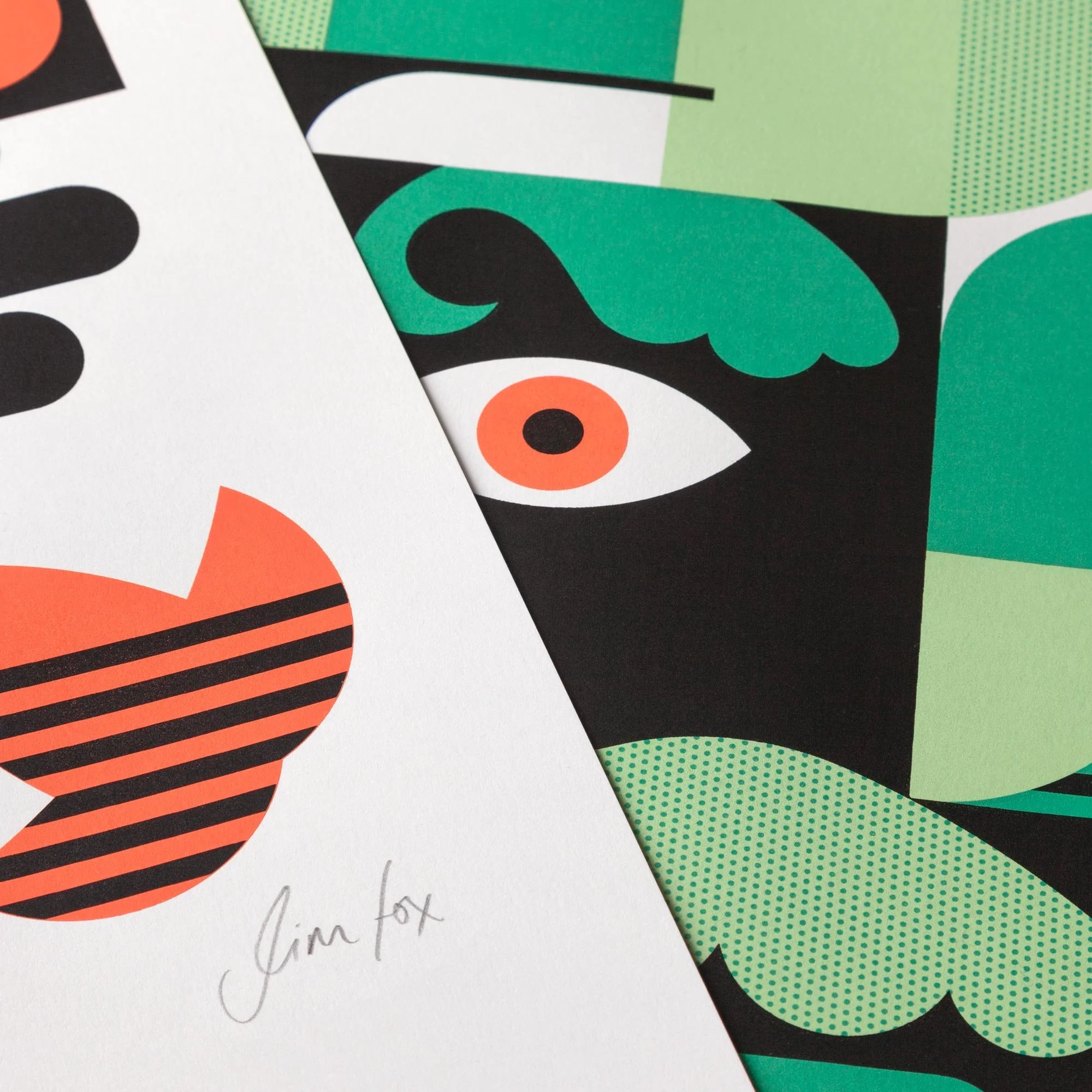 Screen print of The Green Man by artist Jim Fox