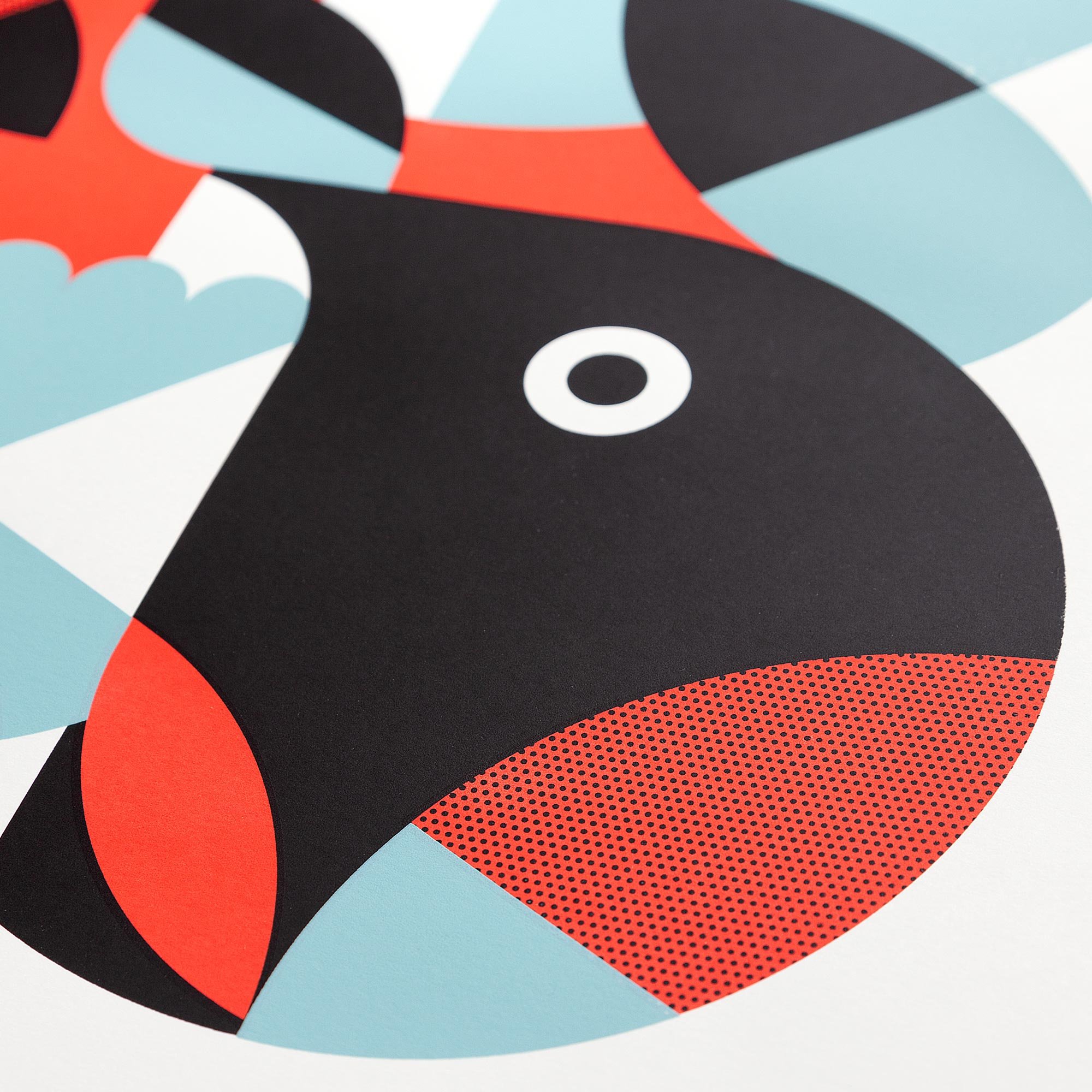 Limited edition screen-print of Two Blackbirds by artist Jim Fox