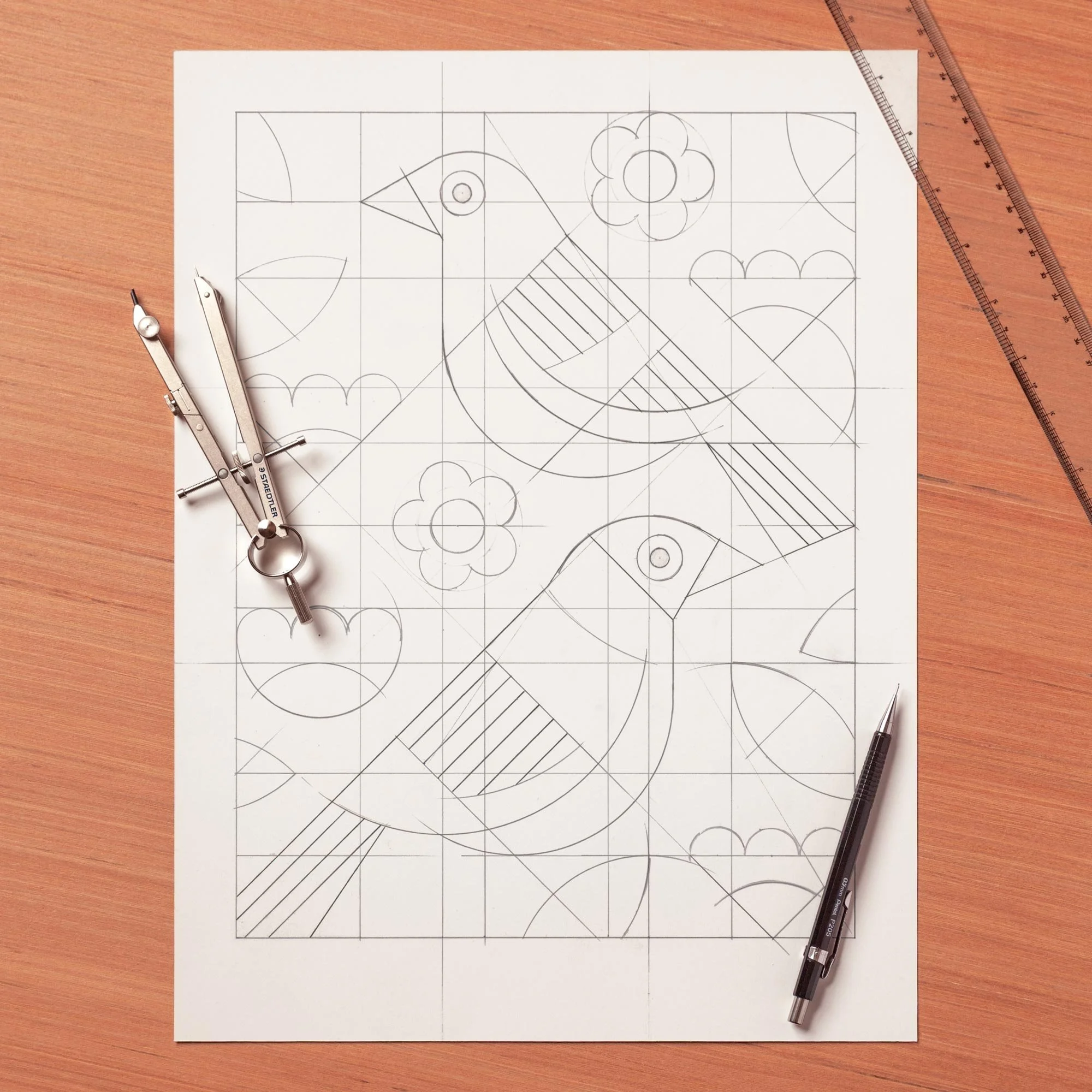 Drawing for Two Greenfinches by Jim Fox