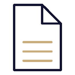 Icon of a document with lines of text and a folded corner.