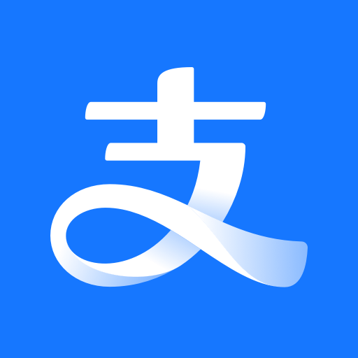 White stylized Chinese character on blue background.