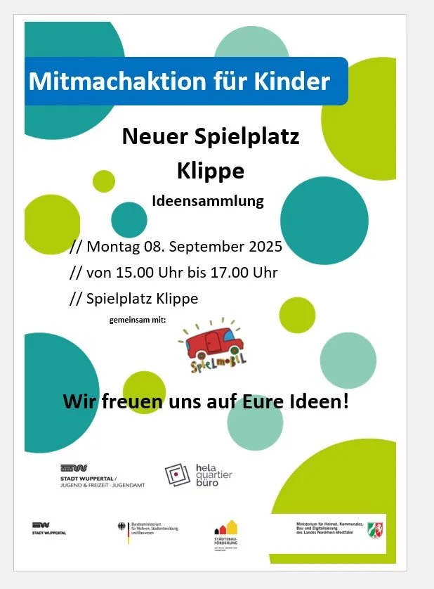 Mitmachaktion für Kinder - Spielplatz Klippe