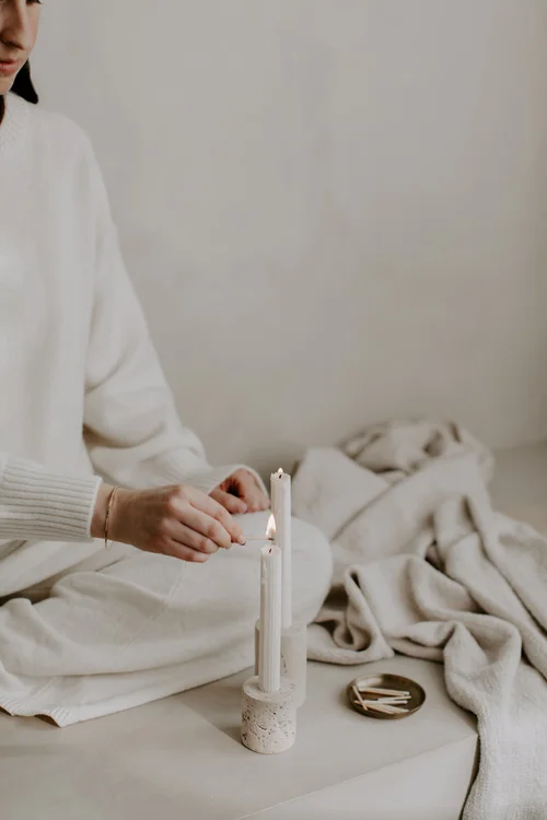 Rustig moment thuis, leven met endometriose