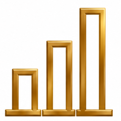 Gold growth chart representing Thrift Savings Plan retirement savings