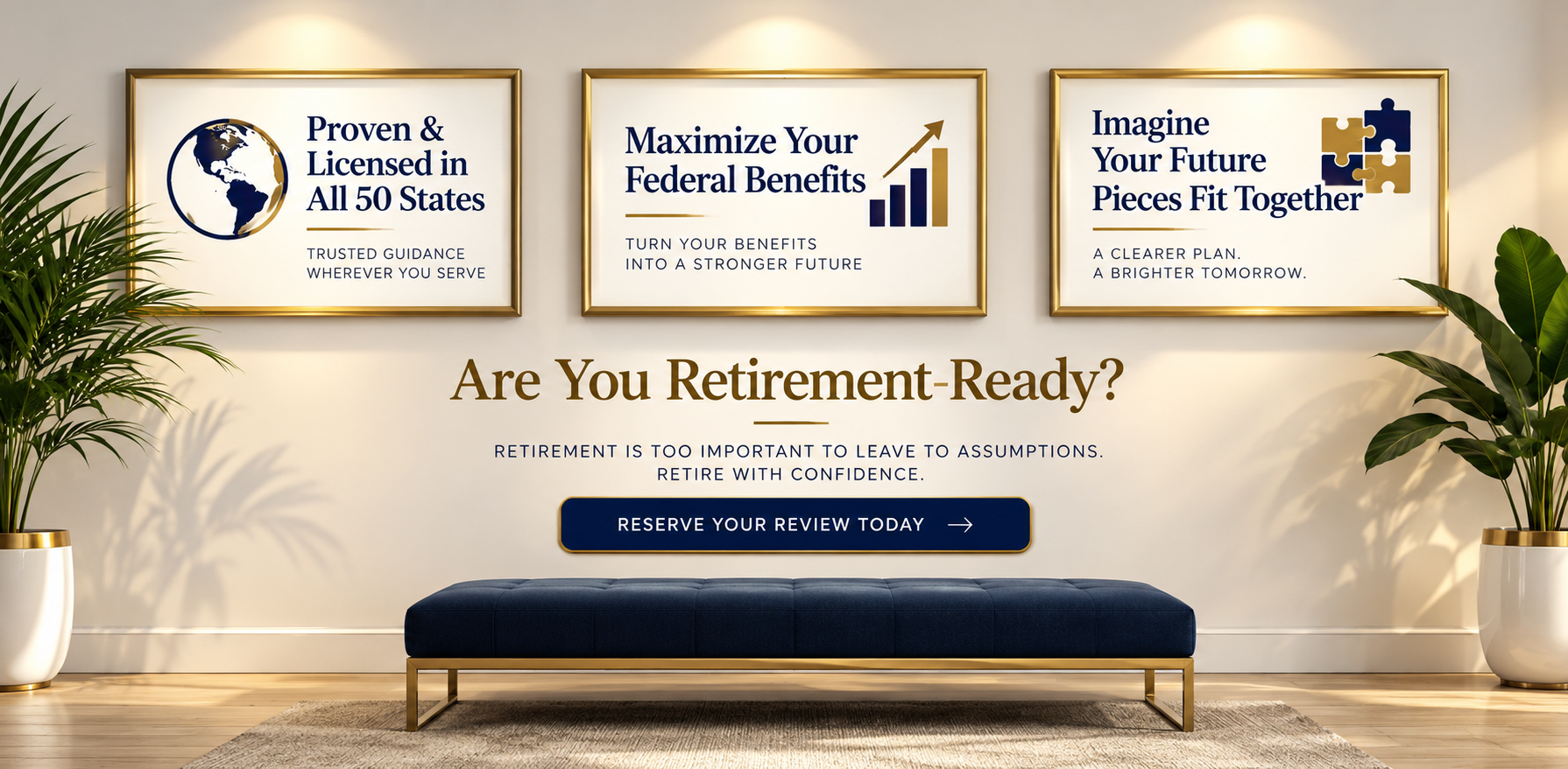 Federal Solutions federal employee retirement planning and benefits guidance, featuring nationwide service, federal benefits optimization, and personalized retirement readiness reviews.